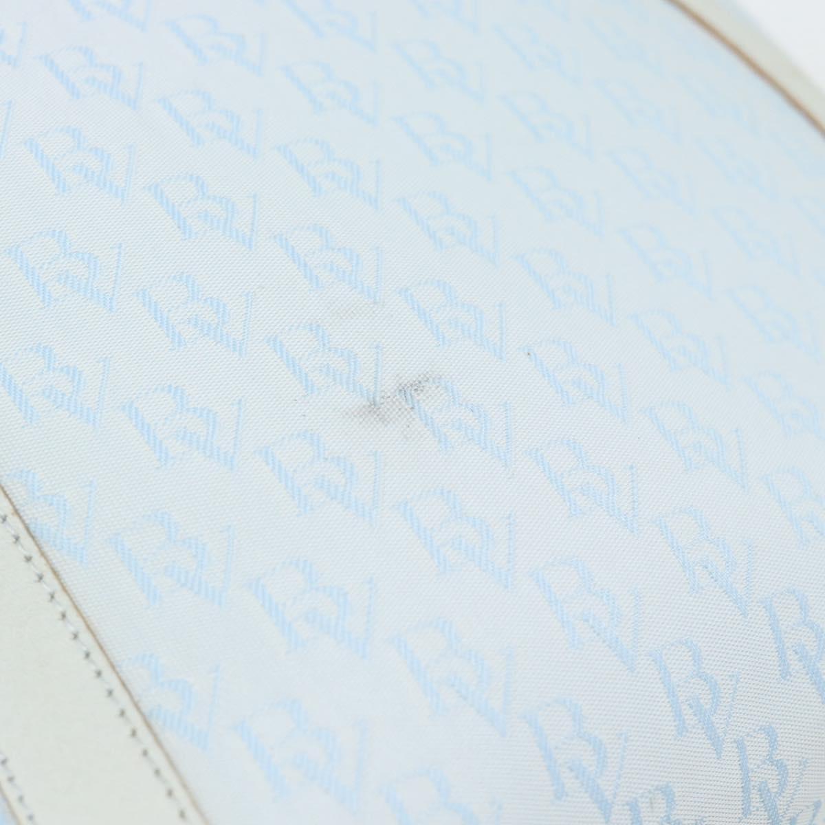 BOTTEGA VENETA Tote Bag Canvas Light Blue Gold Auth bs36249
