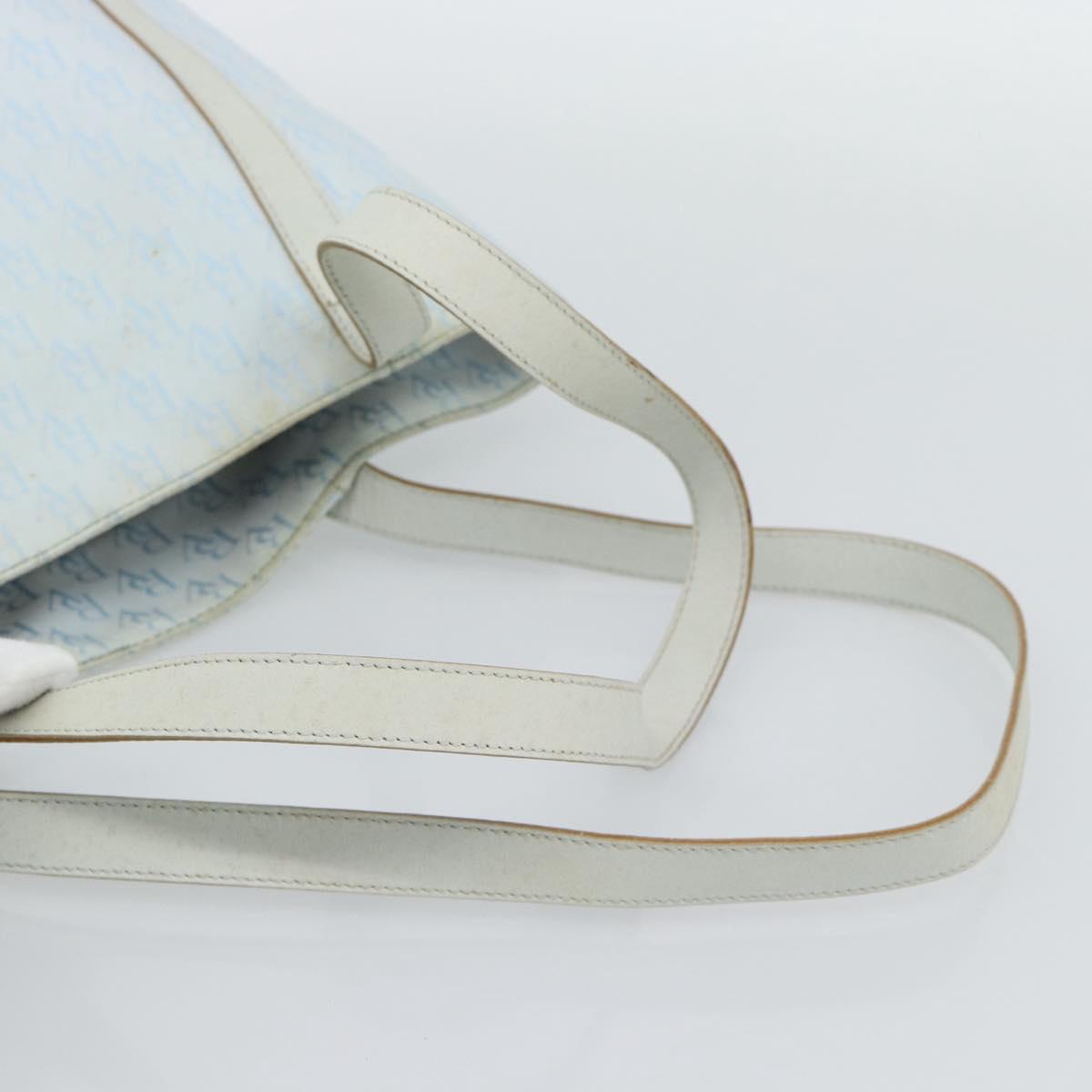 BOTTEGA VENETA Tote Bag Canvas Light Blue Gold Auth bs36249