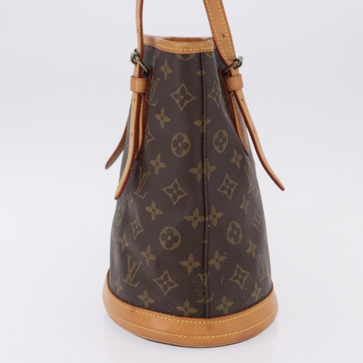 LOUIS VUITTON Monogram Bucket PM Shoulder Bag M42238 LV Auth bs36252