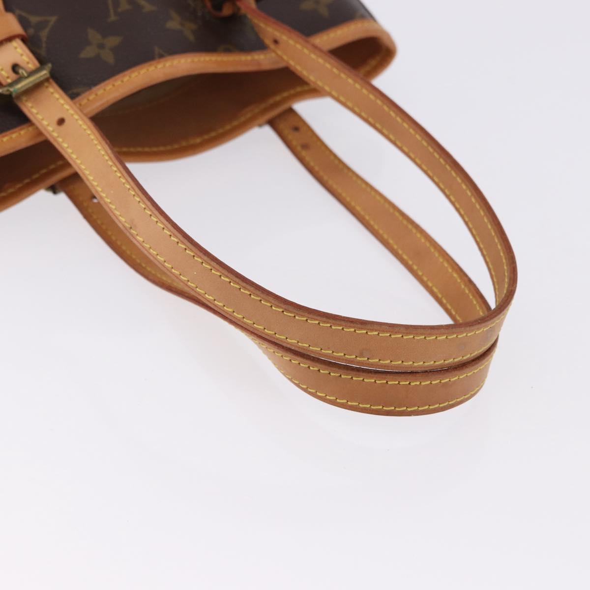 LOUIS VUITTON Monogram Bucket PM Shoulder Bag M42238 LV Auth bs36252