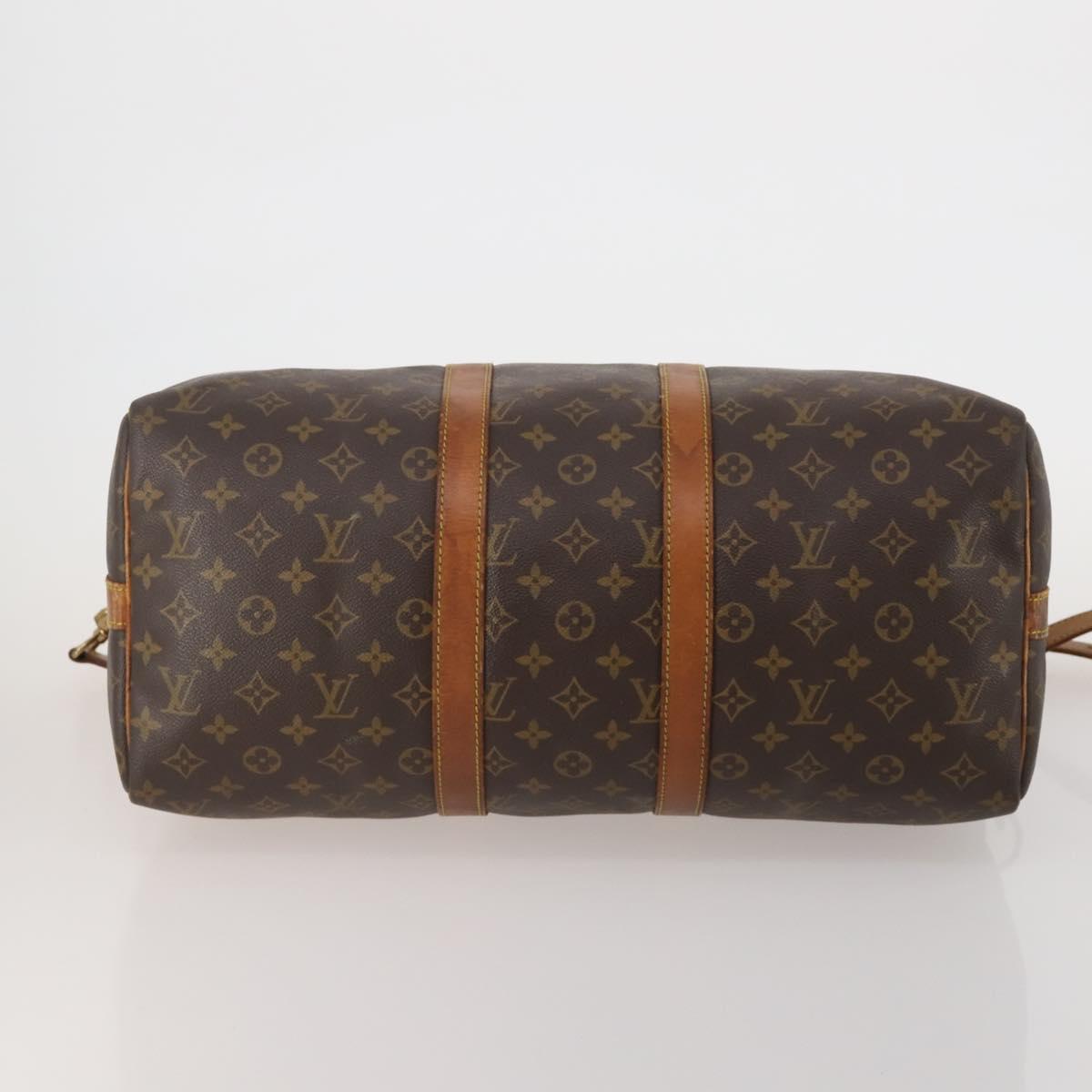 LOUIS VUITTON Monogram Keepall Bandouliere 45 Boston Bag M41418 LV Auth bs36253