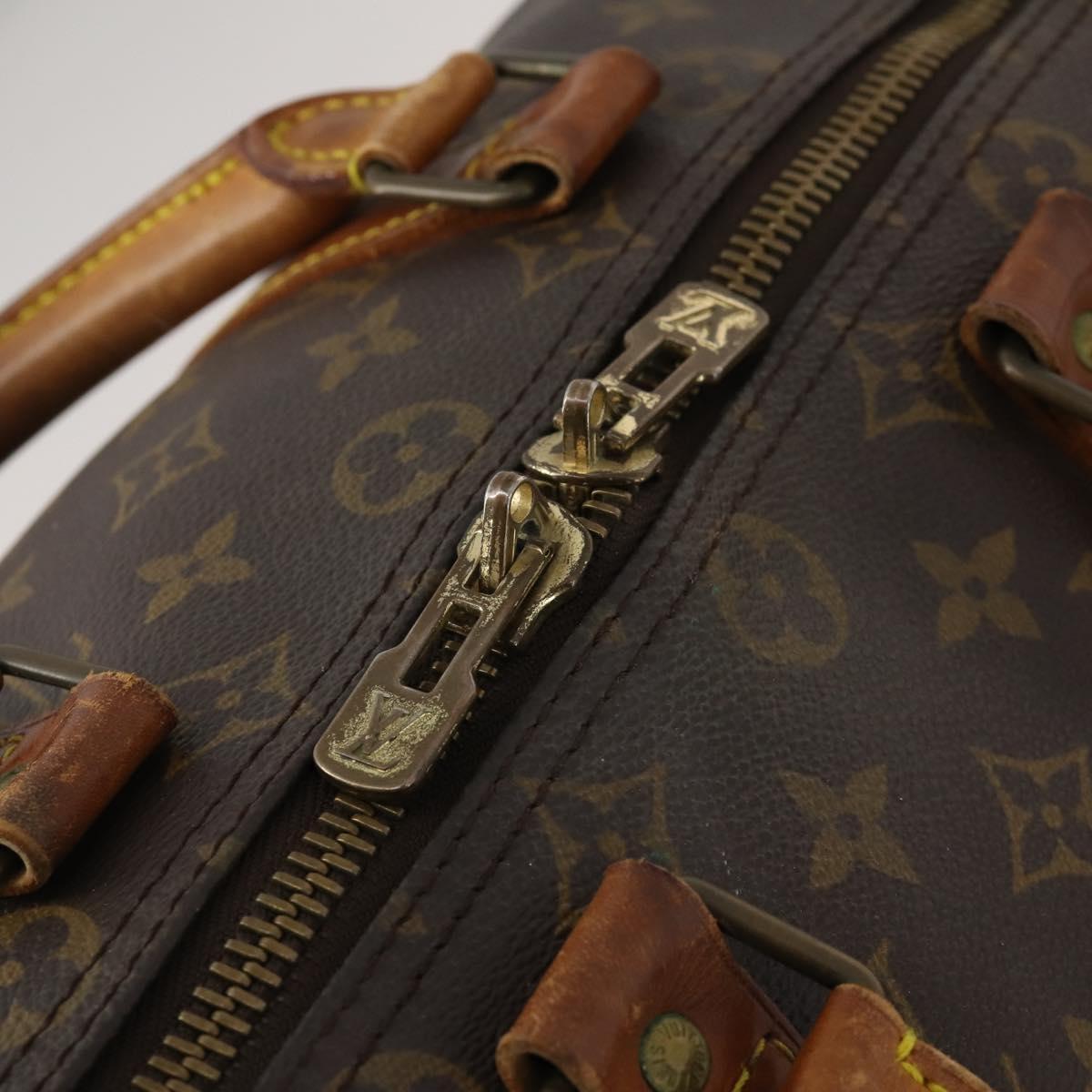 LOUIS VUITTON Monogram Keepall Bandouliere 45 Boston Bag M41418 LV Auth bs36253