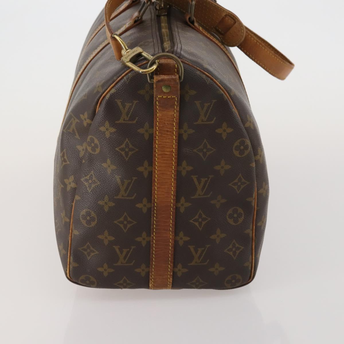 LOUIS VUITTON Monogram Keepall Bandouliere 45 Boston Bag M41418 LV Auth bs36253
