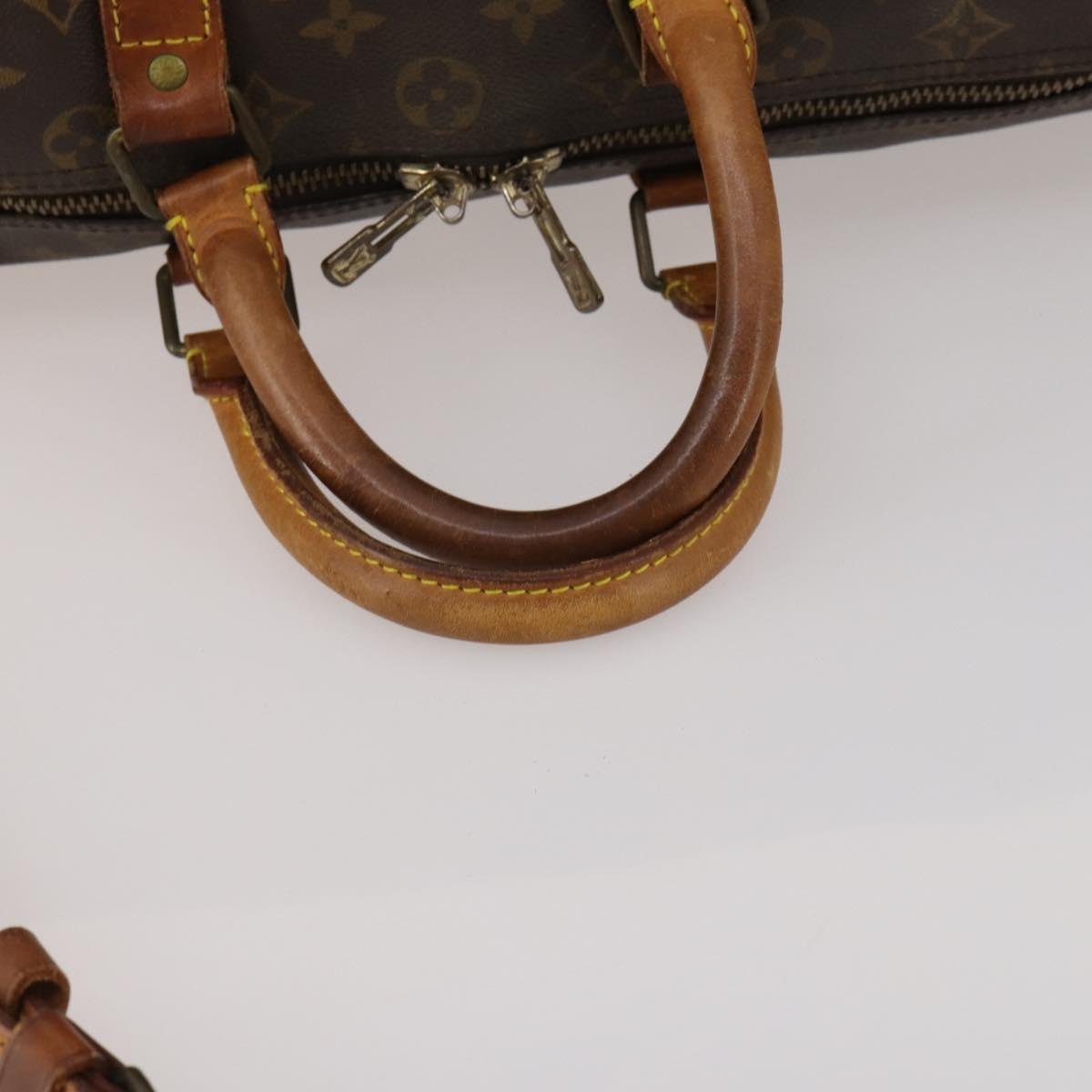 LOUIS VUITTON Monogram Keepall Bandouliere 45 Boston Bag M41418 LV Auth bs36253