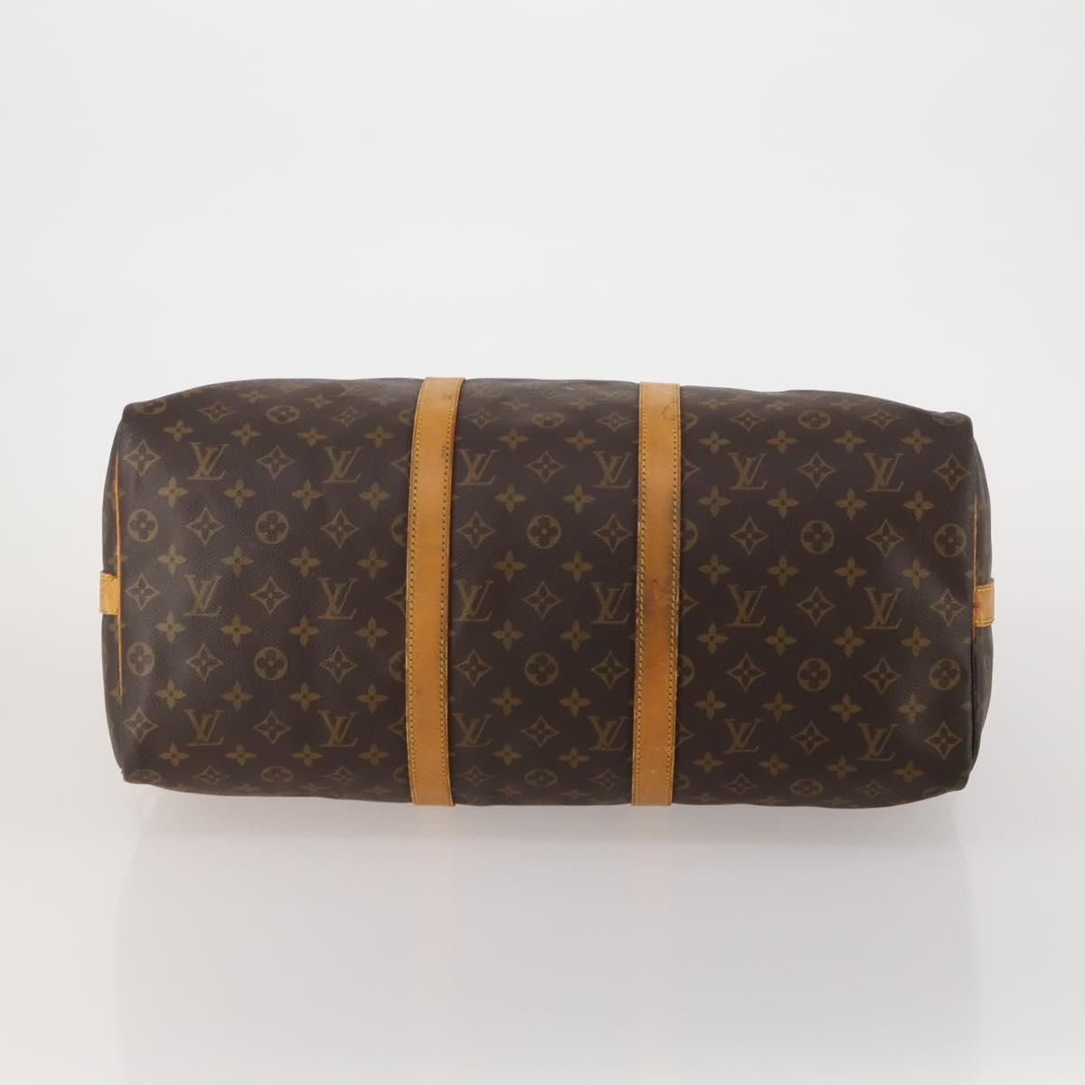LOUIS VUITTON Monogram Keepall Bandouliere 50 Boston Bag M41416 LV Auth bs36255