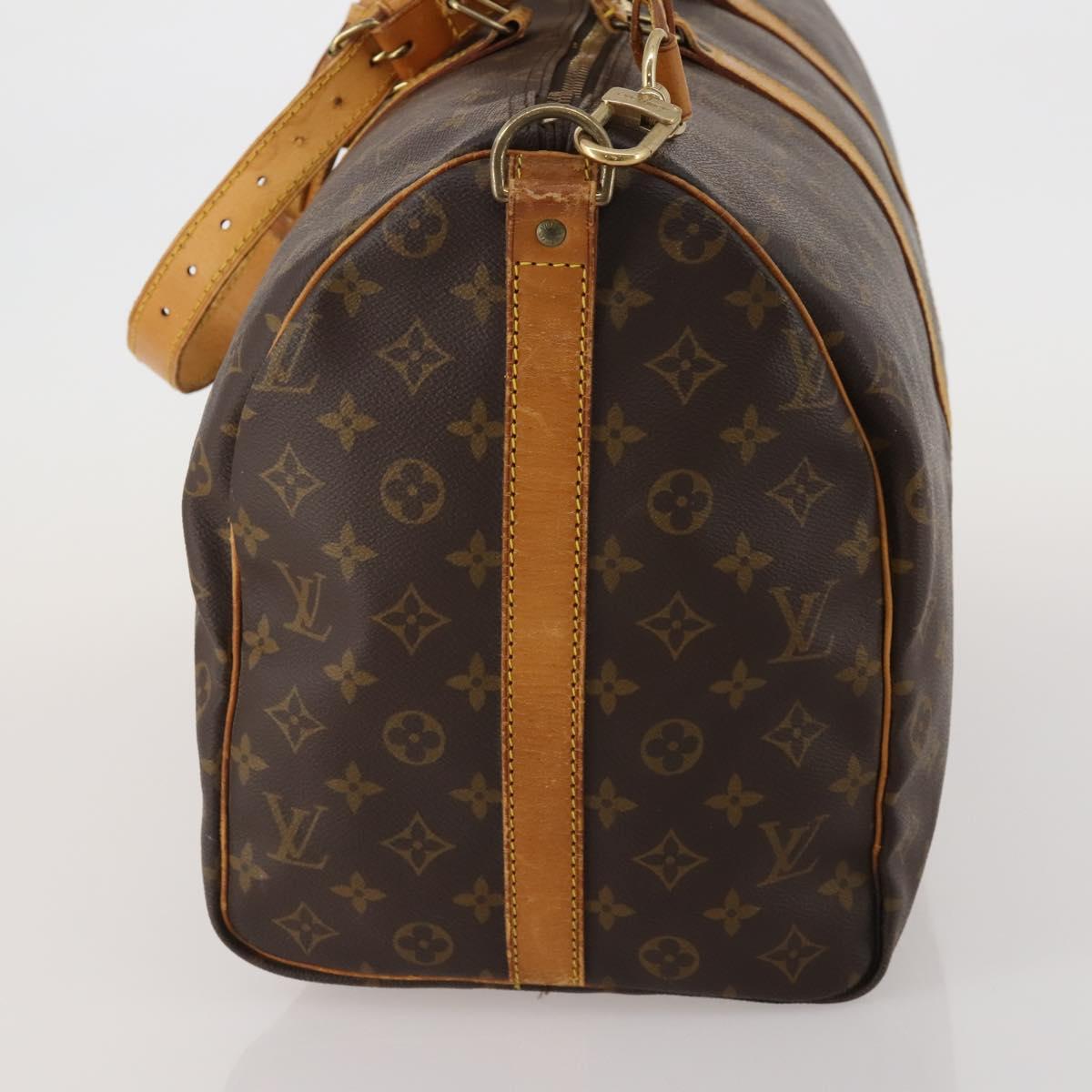 LOUIS VUITTON Monogram Keepall Bandouliere 50 Boston Bag M41416 LV Auth bs36255
