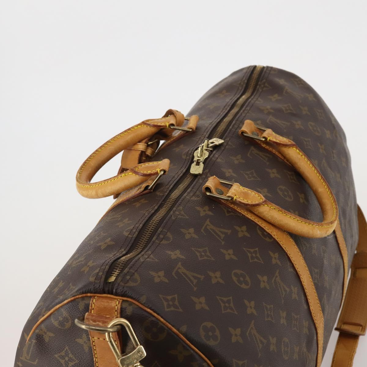 LOUIS VUITTON Monogram Keepall Bandouliere 50 Boston Bag M41416 LV Auth bs36255
