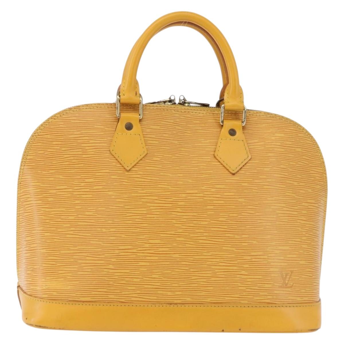 LOUIS VUITTON Epi Alma Hand Bag Yellow M52149 LV Auth bs36256A