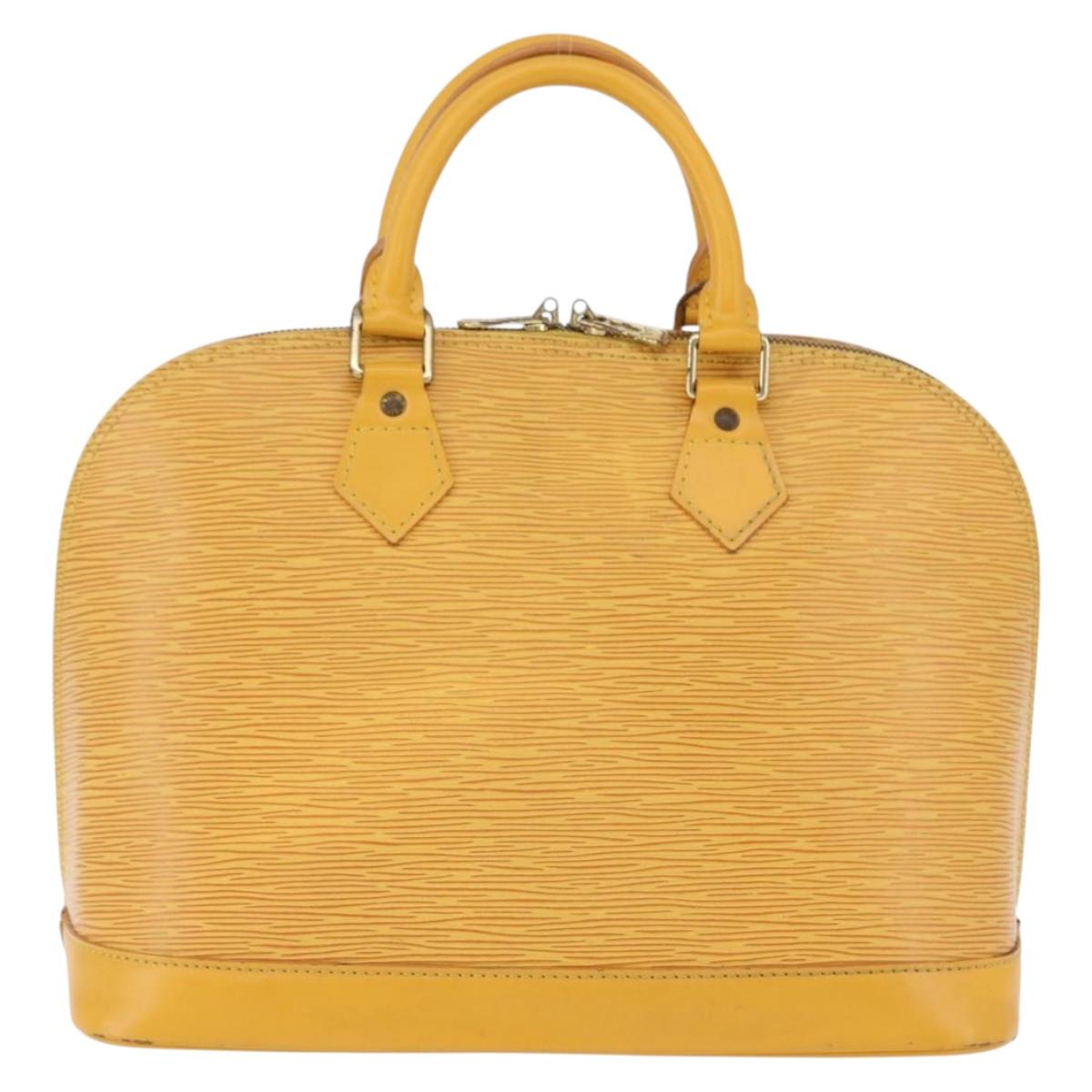 LOUIS VUITTON Epi Alma Hand Bag Yellow M52149 LV Auth bs36256A