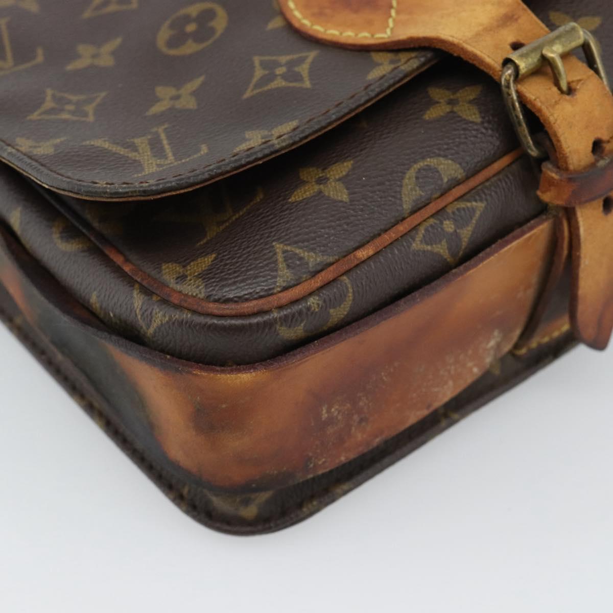 LOUIS VUITTON Monogram Cartouchiere MM Shoulder Bag M51253 LV Auth bs36260