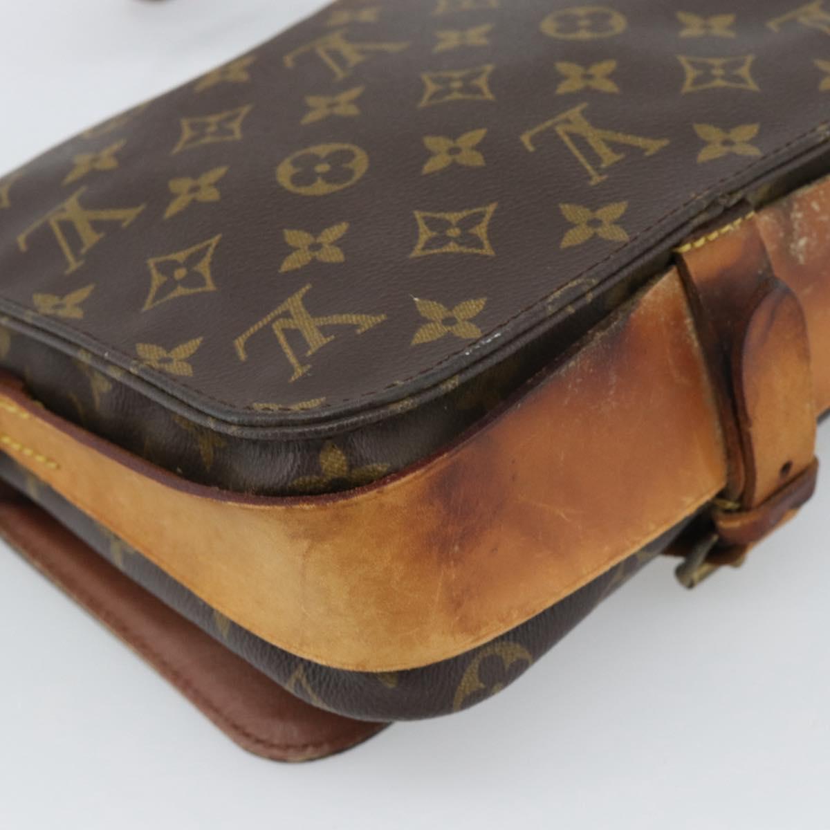 LOUIS VUITTON Monogram Cartouchiere MM Shoulder Bag M51253 LV Auth bs36260