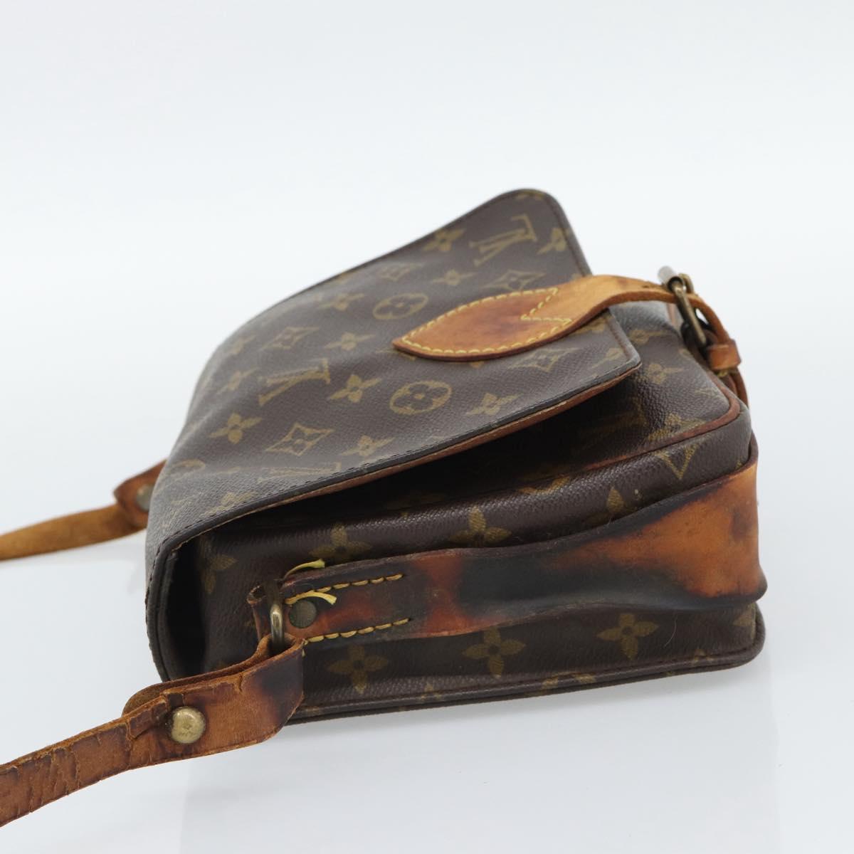 LOUIS VUITTON Monogram Cartouchiere MM Shoulder Bag M51253 LV Auth bs36260