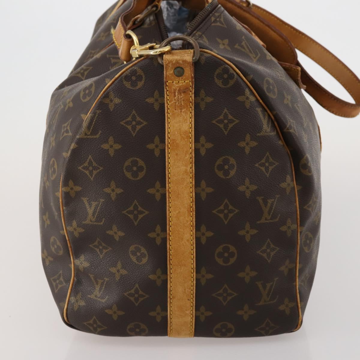LOUIS VUITTON Monogram Keepall Bandouliere 50 Boston Bag M41416 LV Auth bs36266