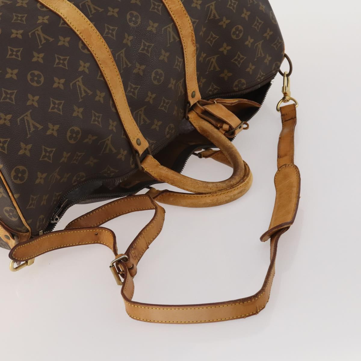 LOUIS VUITTON Monogram Keepall Bandouliere 50 Boston Bag M41416 LV Auth bs36266