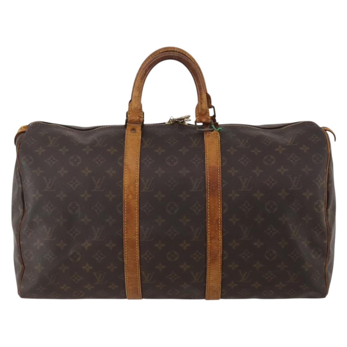 LOUIS VUITTON Monogram Keepall 50 Boston Bag M41426 LV Auth bs36267