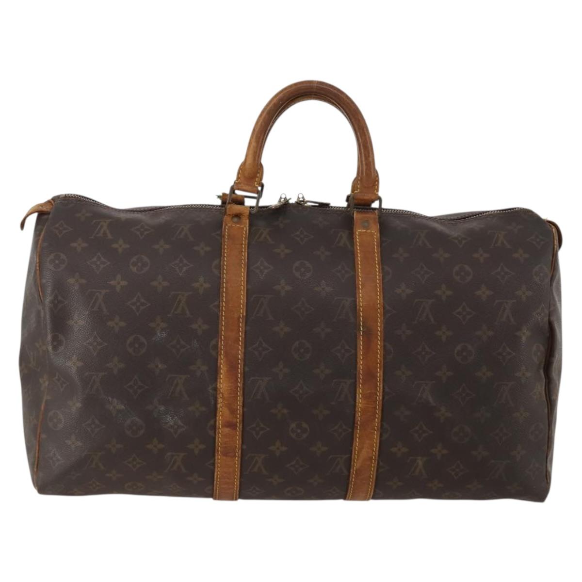 LOUIS VUITTON Monogram Keepall 50 Boston Bag M41426 LV Auth bs36267