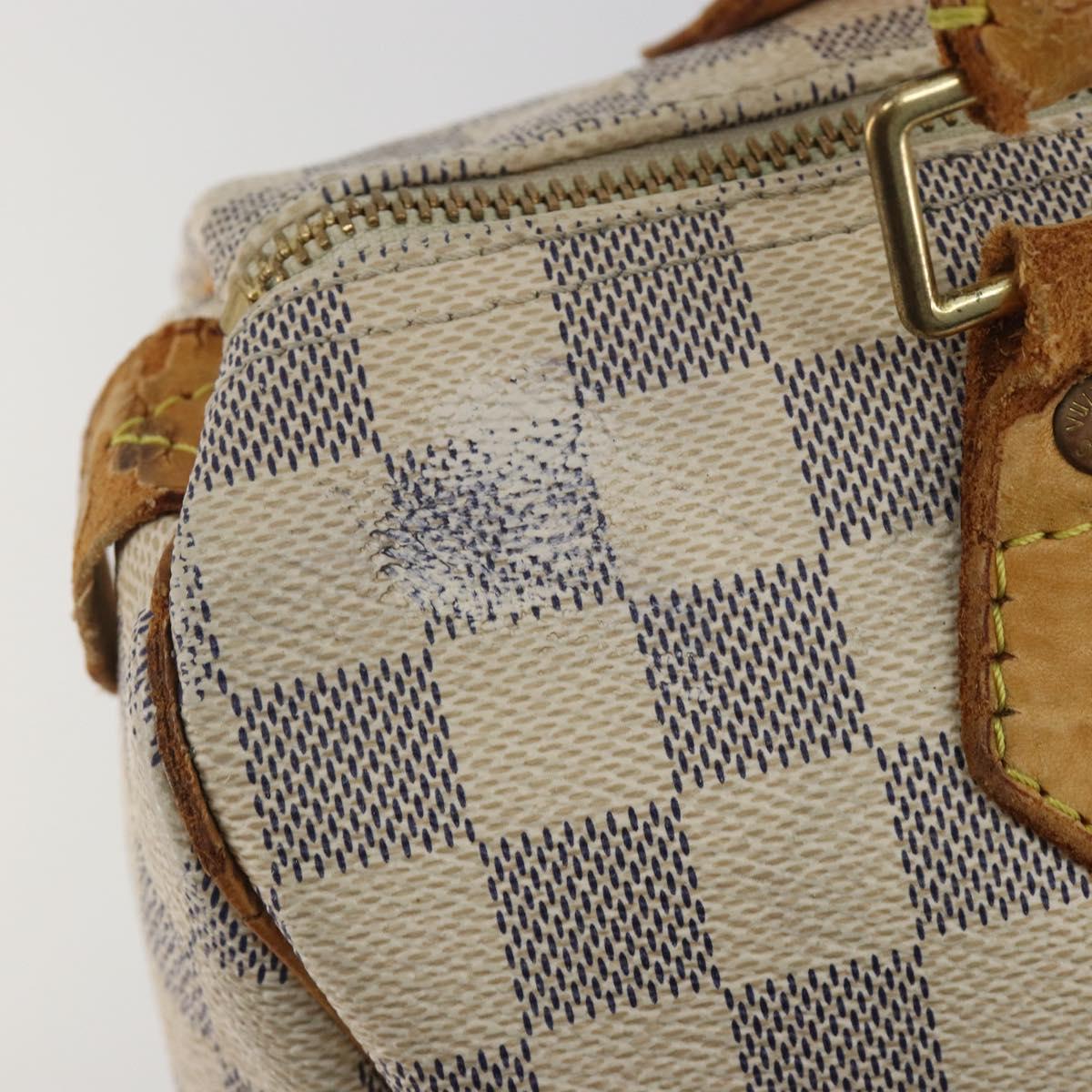 LOUIS VUITTON Damier Azur Speedy 25 Hand Bag N41534 LV Auth bs36269