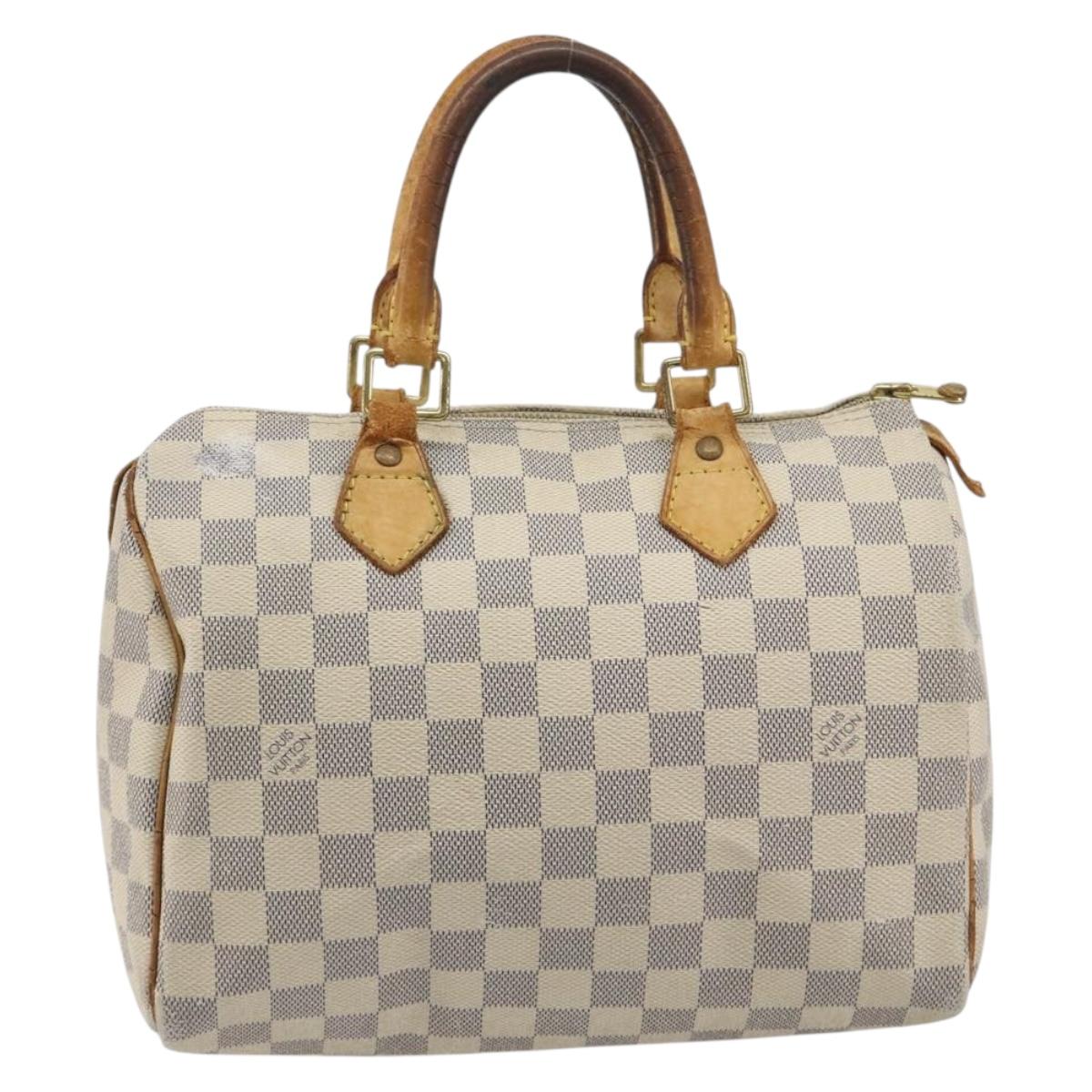 LOUIS VUITTON Damier Azur Speedy 25 Hand Bag N41534 LV Auth bs36269