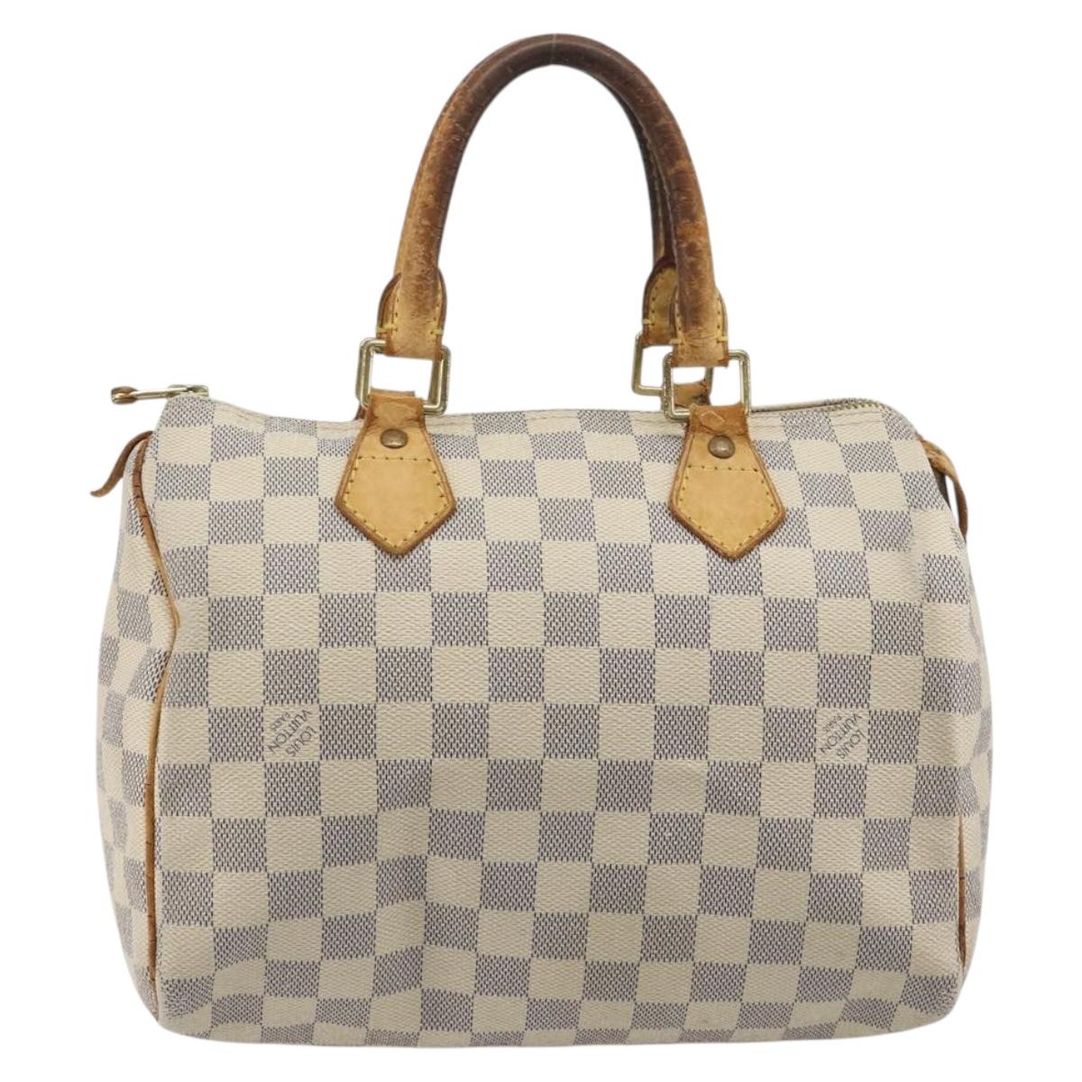 LOUIS VUITTON Damier Azur Speedy 25 Hand Bag N41534 LV Auth bs36269