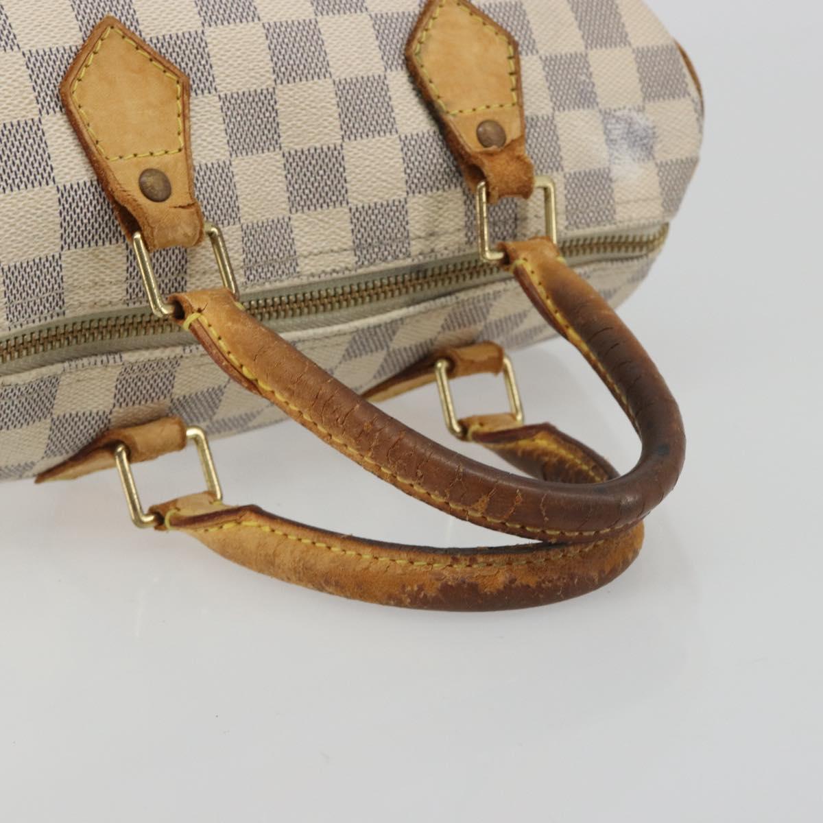 LOUIS VUITTON Damier Azur Speedy 25 Hand Bag N41534 LV Auth bs36269