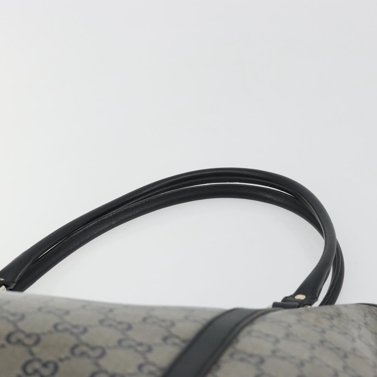 GUCCI GG Crystal Tote Bag Coated Canvas Navy Gold 197953 Auth bs36273
