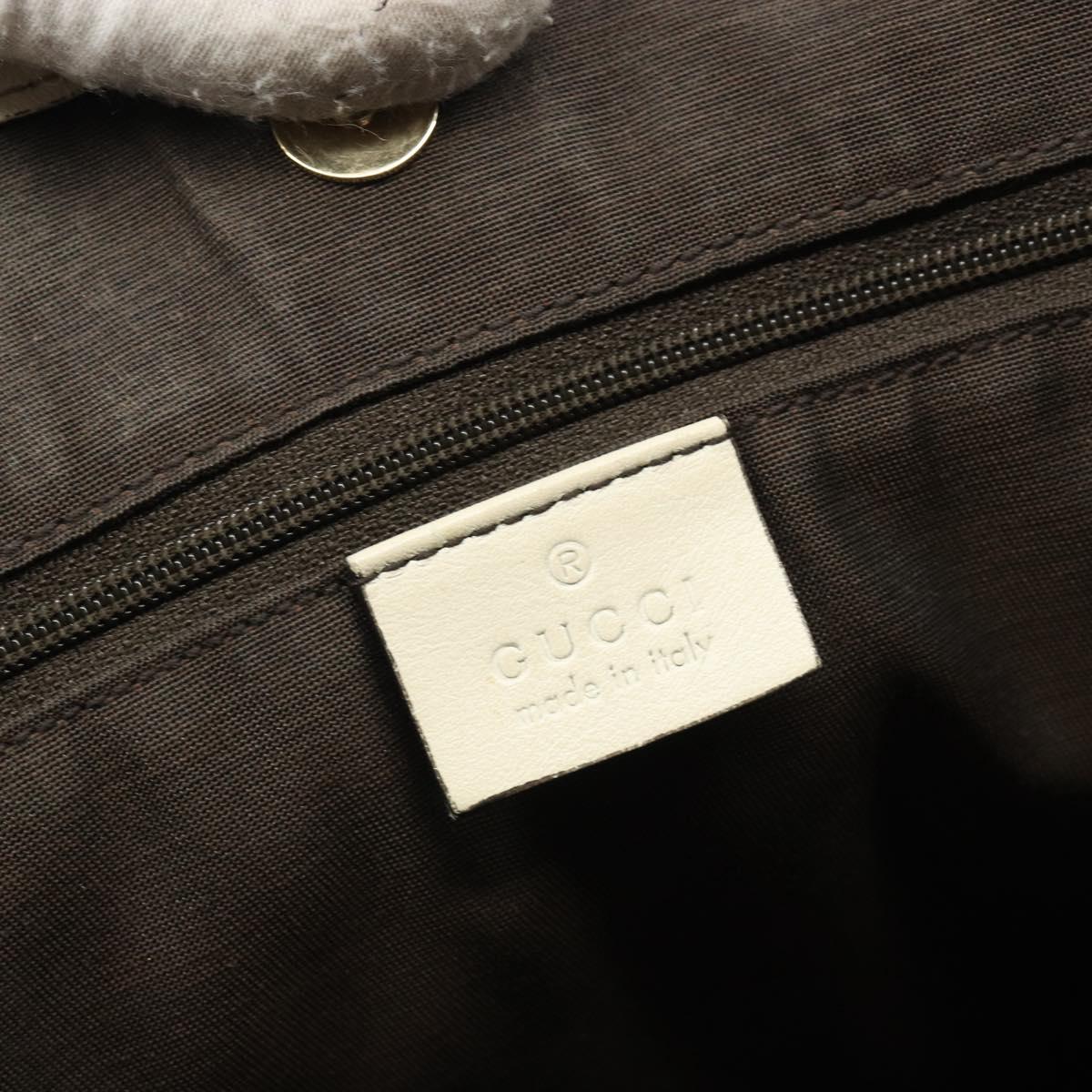 GUCCI GG Canvas Hand Bag Beige Gold 169946 Auth bs36275
