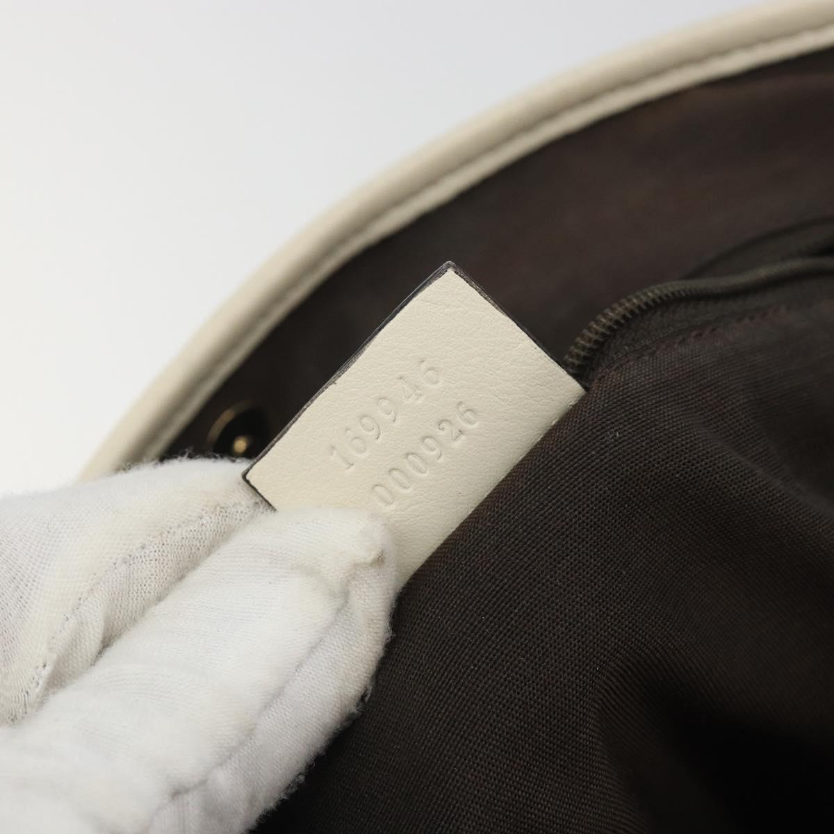 GUCCI GG Canvas Hand Bag Beige Gold 169946 Auth bs36275
