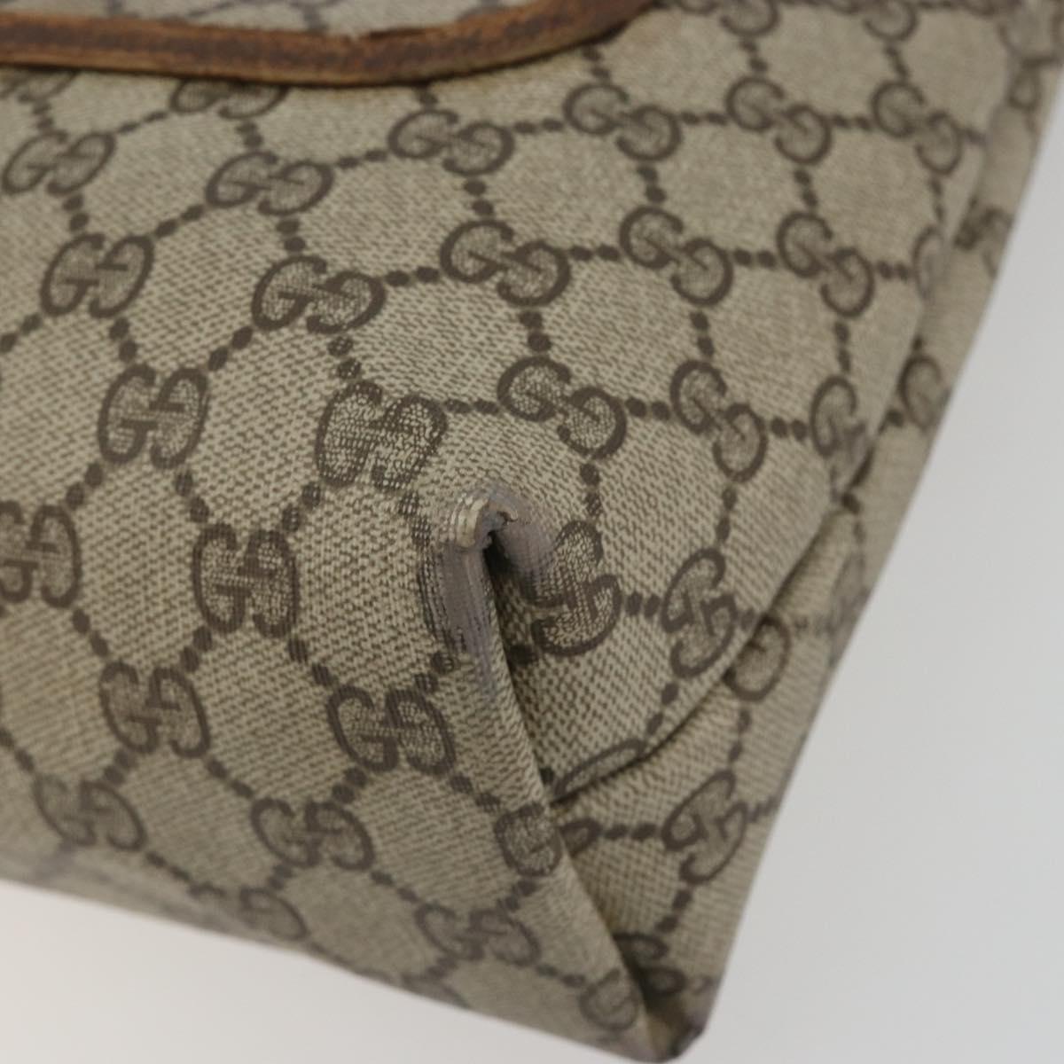 GUCCI GG Supreme Web Sherry Line Tote Bag PVC Beige 39 02 003 Auth bs36280
