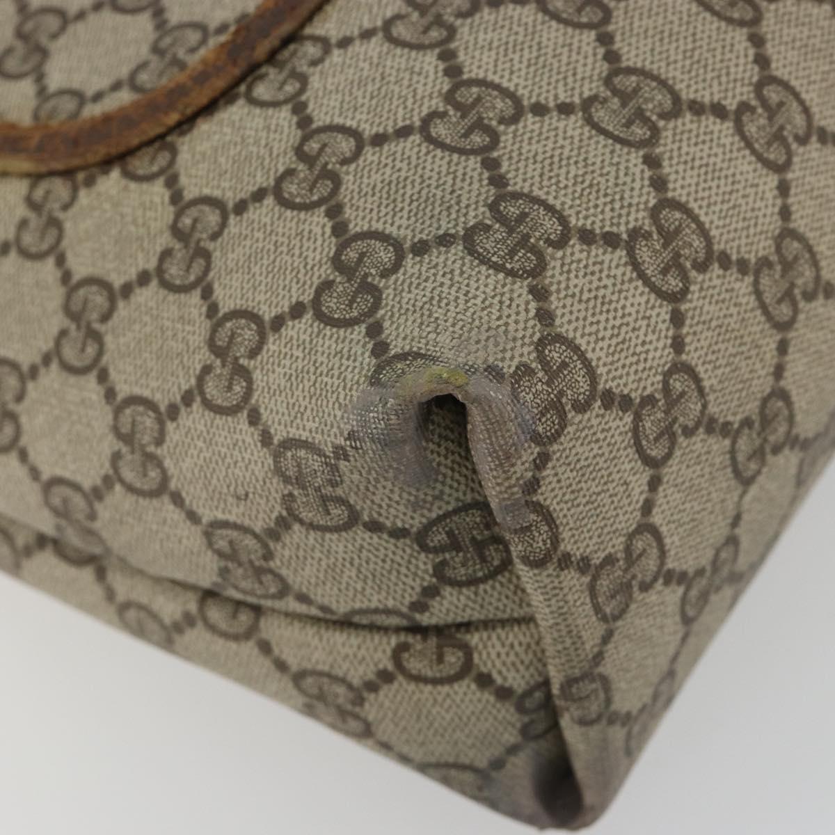 GUCCI GG Supreme Web Sherry Line Tote Bag PVC Beige 39 02 003 Auth bs36280