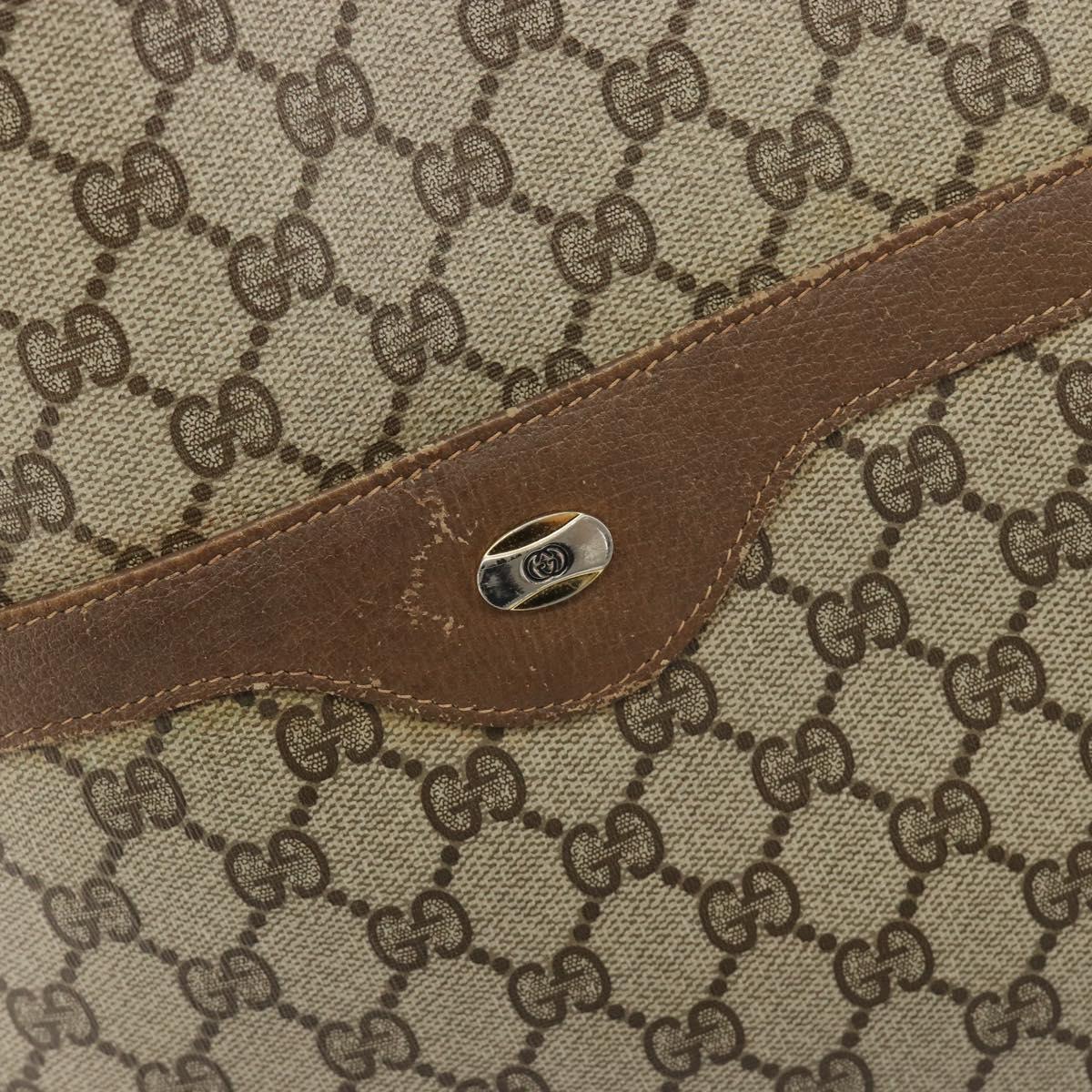 GUCCI GG Supreme Web Sherry Line Tote Bag PVC Beige 39 02 003 Auth bs36280