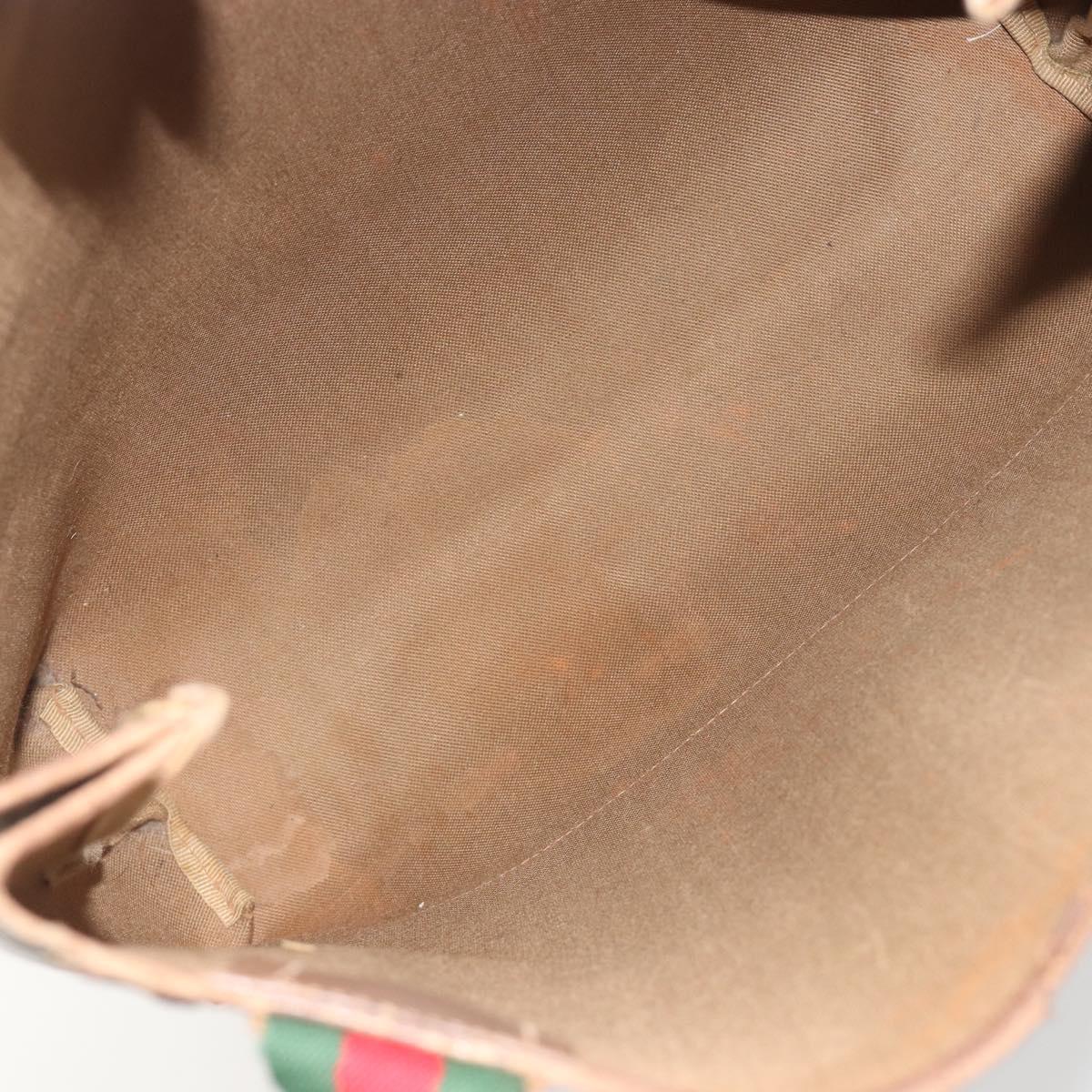 GUCCI GG Supreme Web Sherry Line Tote Bag PVC Beige 39 02 003 Auth bs36280