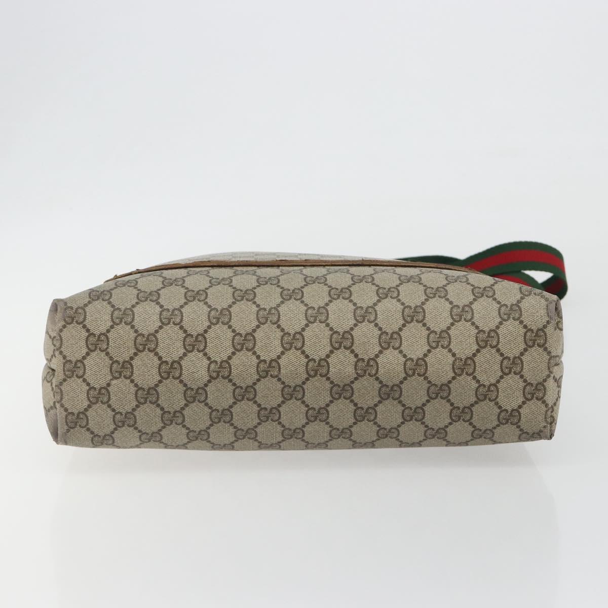 GUCCI GG Supreme Web Sherry Line Tote Bag PVC Beige 39 02 003 Auth bs36280