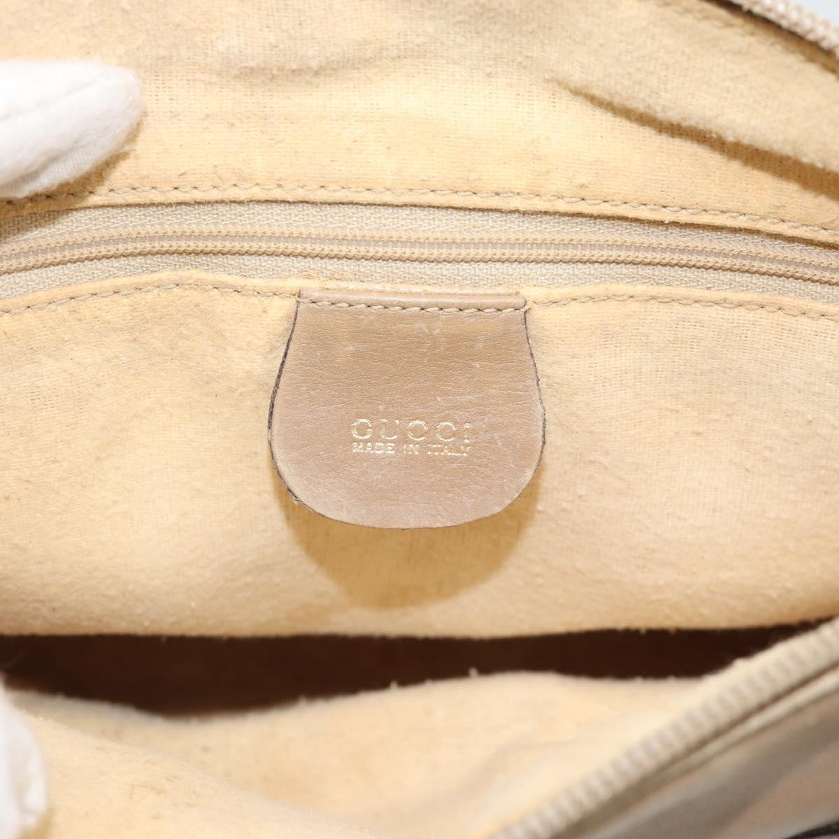 GUCCI Bamboo Hand Bag Leather 2way Beige Gold 000 1046 0290 Auth bs36282