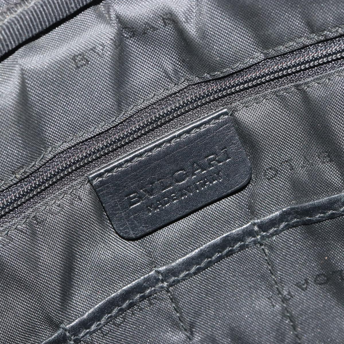 BVLGARI Business Bag PVC Gray Silver Auth bs36291