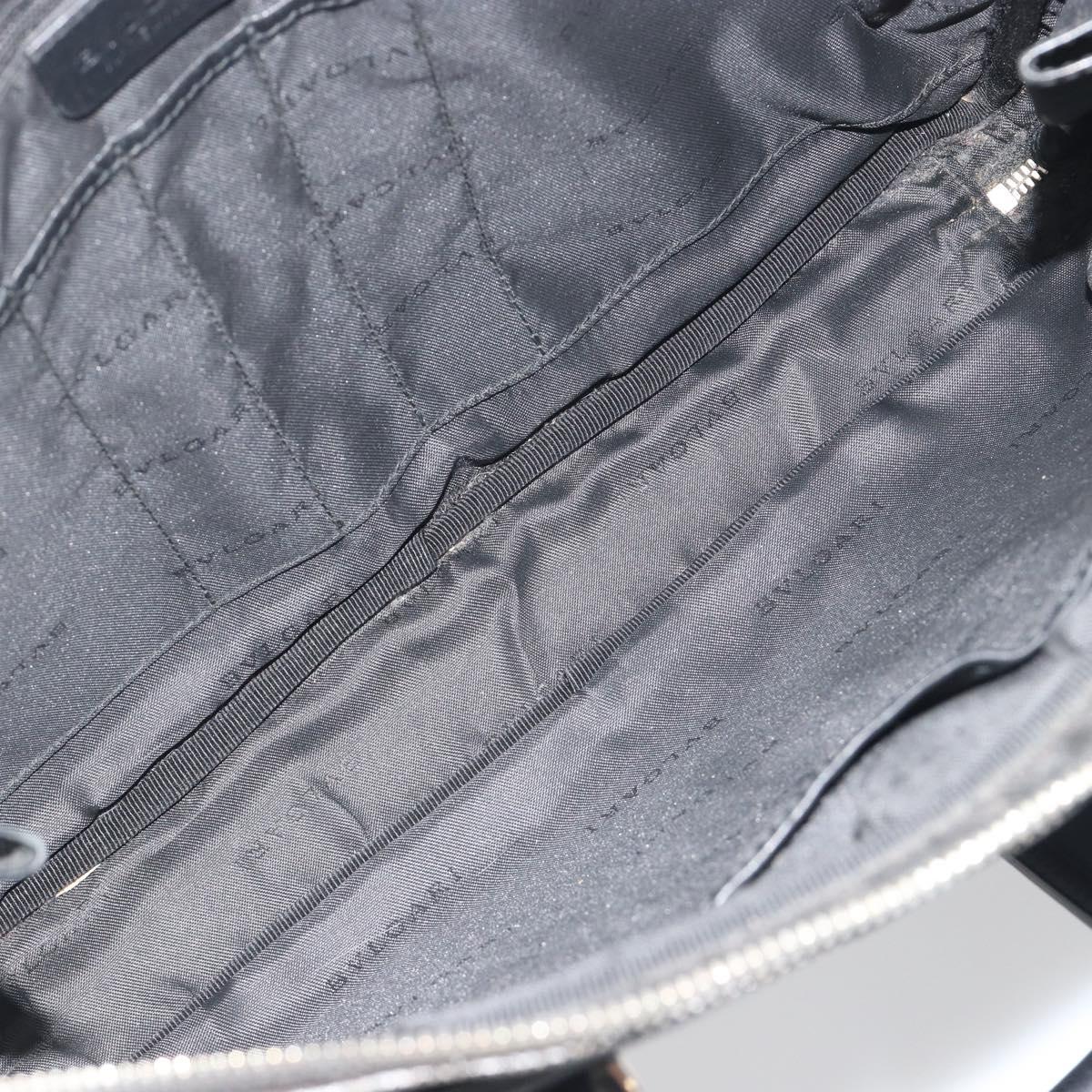 BVLGARI Business Bag PVC Gray Silver Auth bs36291