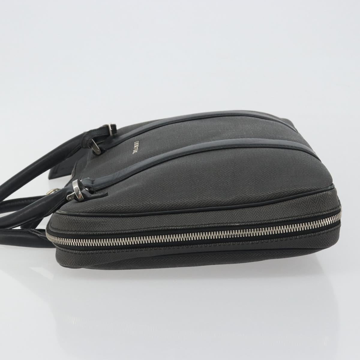 BVLGARI Business Bag PVC Gray Silver Auth bs36291