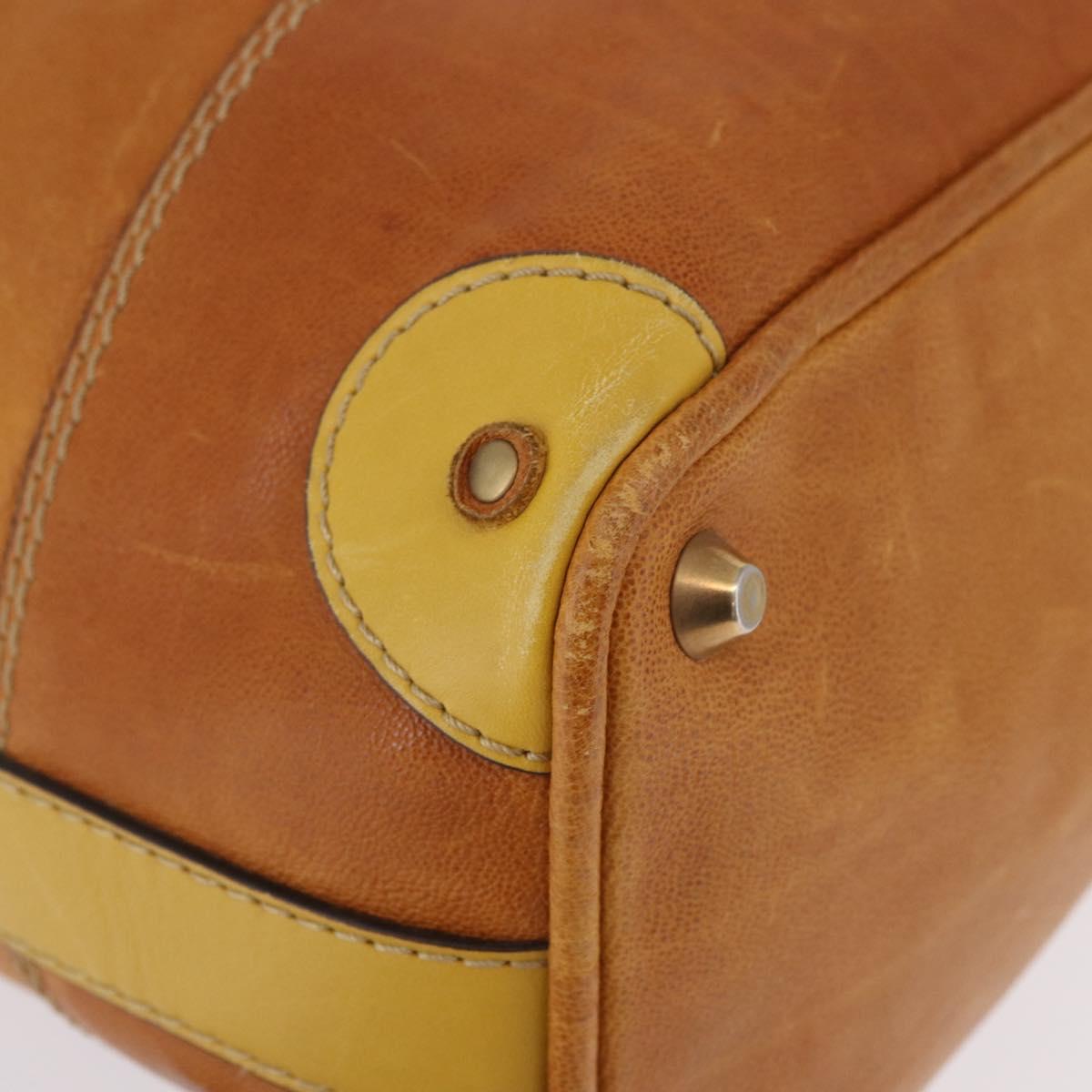 Chloe Hand Bag Leather Beige Gold Silver Auth bs36296A