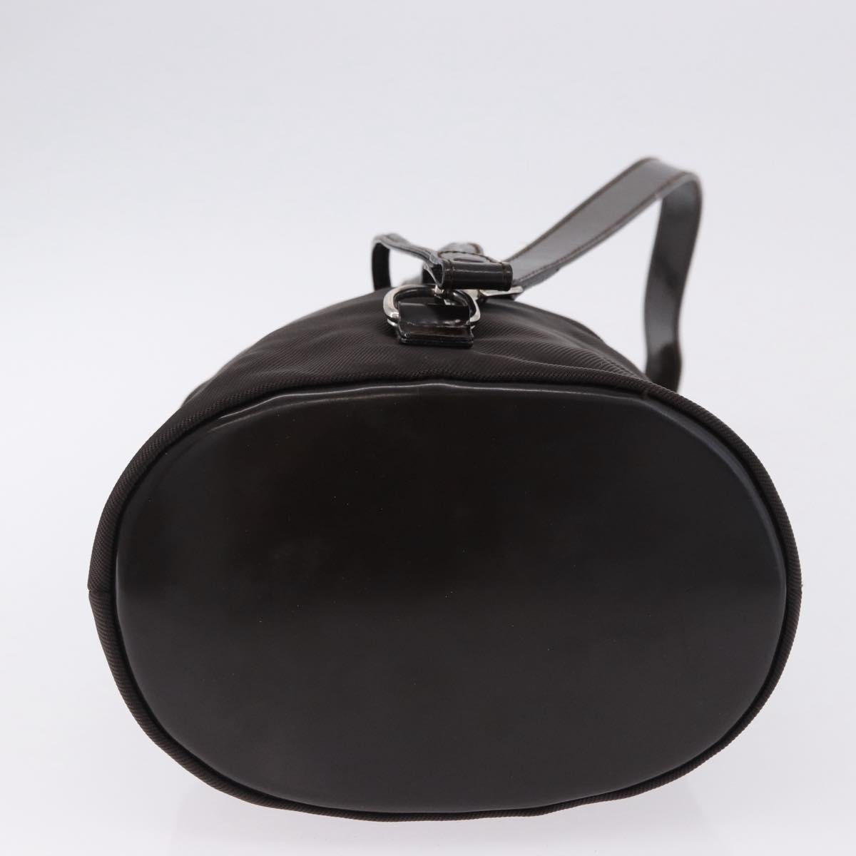 GUCCI Bamboo Hand Bag Nylon 2way Brown Silver 003 2854 0060 5 Auth bs36299A