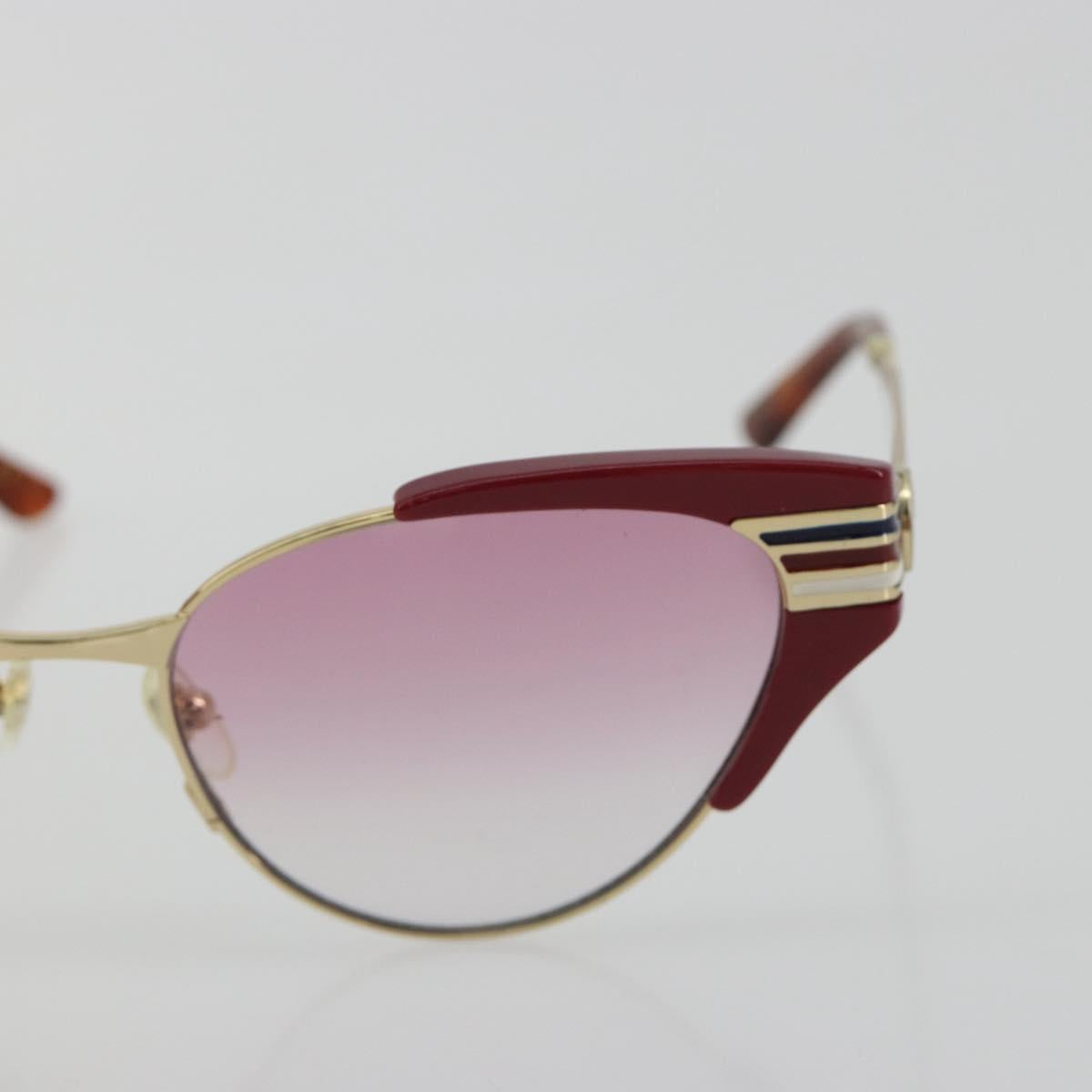 GUCCI Sunglasses Metal Red Gold Auth bs36303V