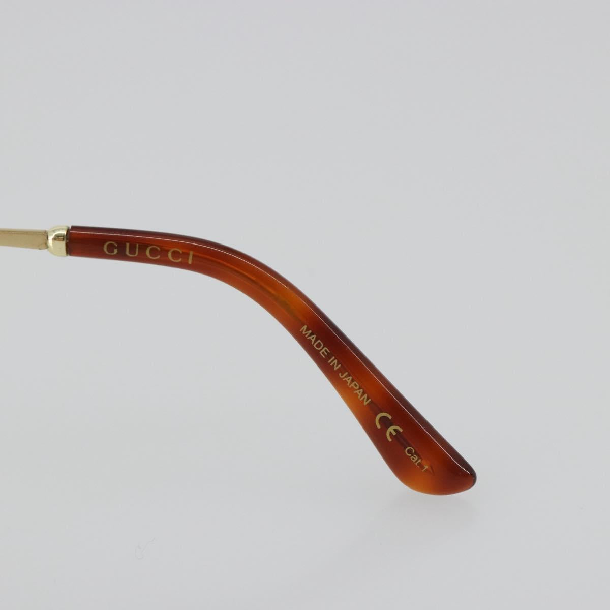 GUCCI Sunglasses Metal Red Gold Auth bs36303V