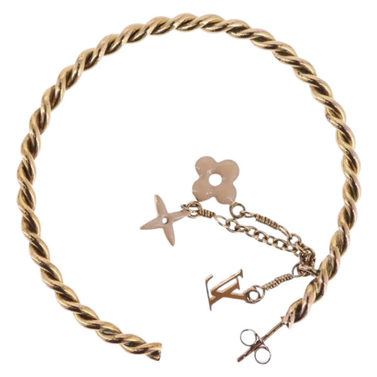 LOUIS VUITTON Creole Sweet Monogram Hoop Pierce Metal M65481 LV Auth bs36304