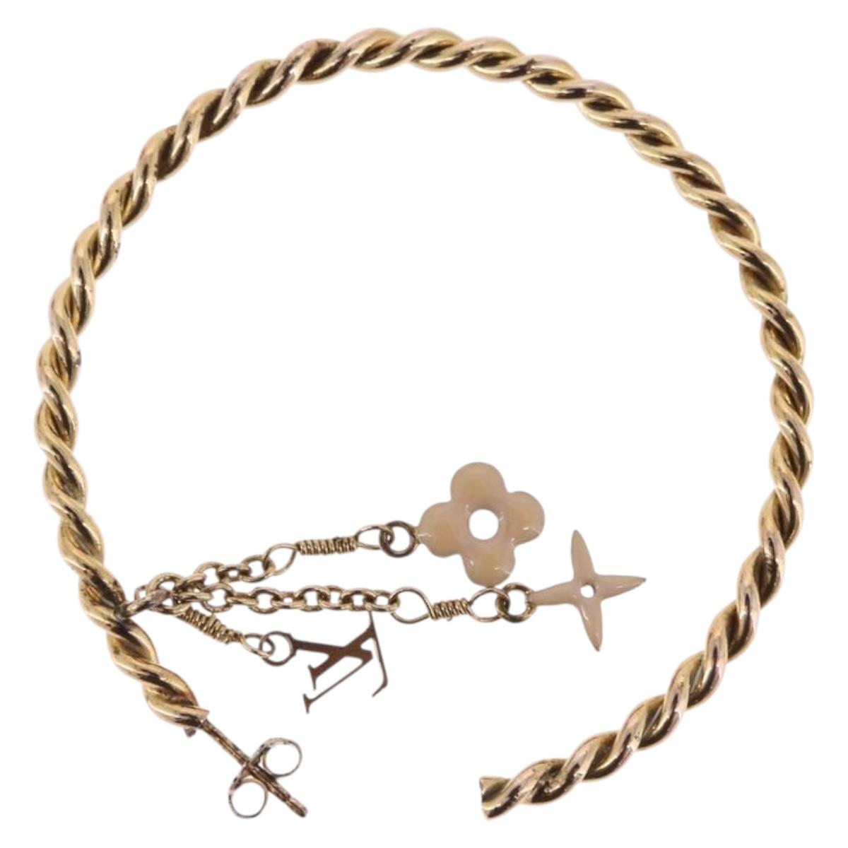 LOUIS VUITTON Creole Sweet Monogram Hoop Pierce Metal M65481 LV Auth bs36304