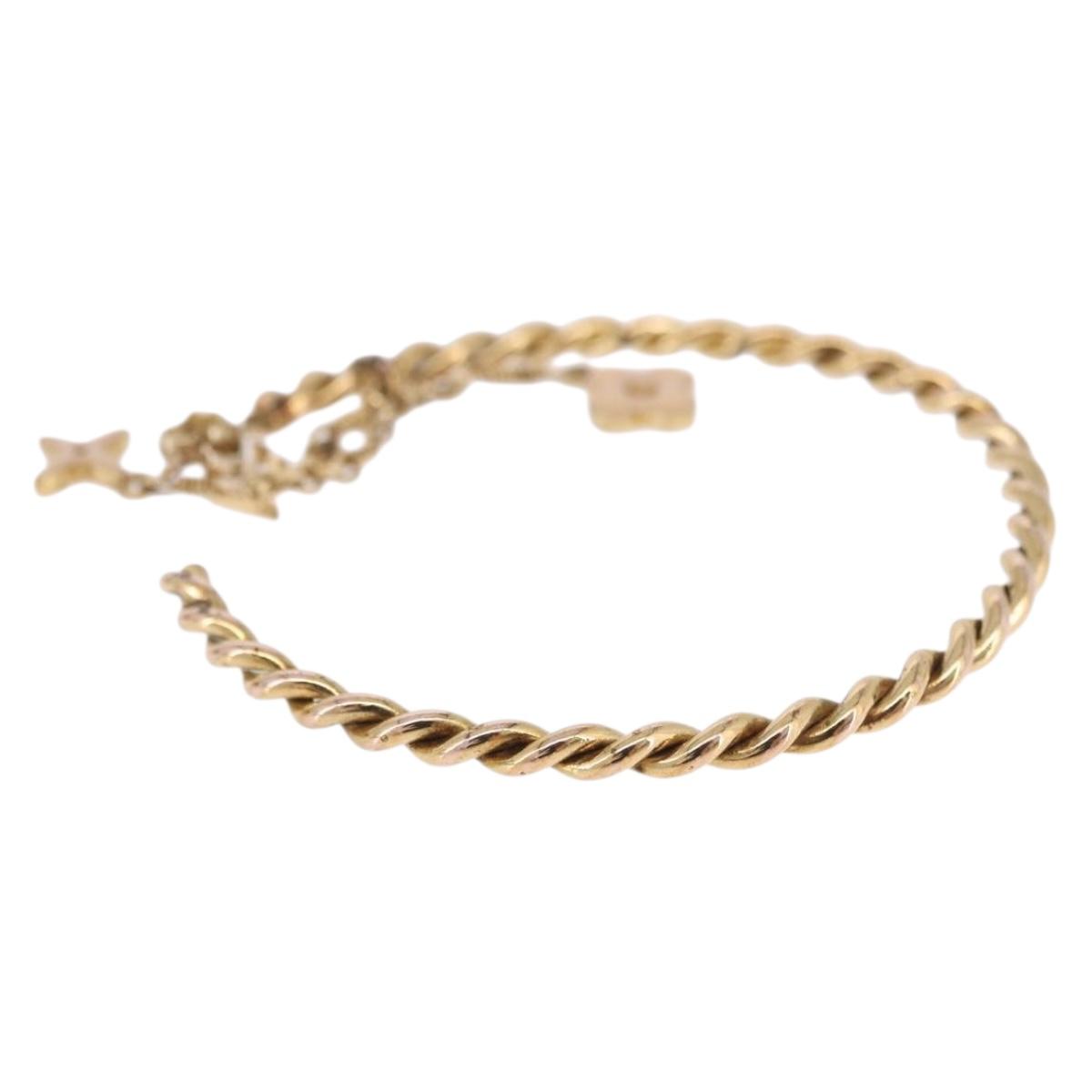 LOUIS VUITTON Creole Sweet Monogram Hoop Pierce Metal M65481 LV Auth bs36304