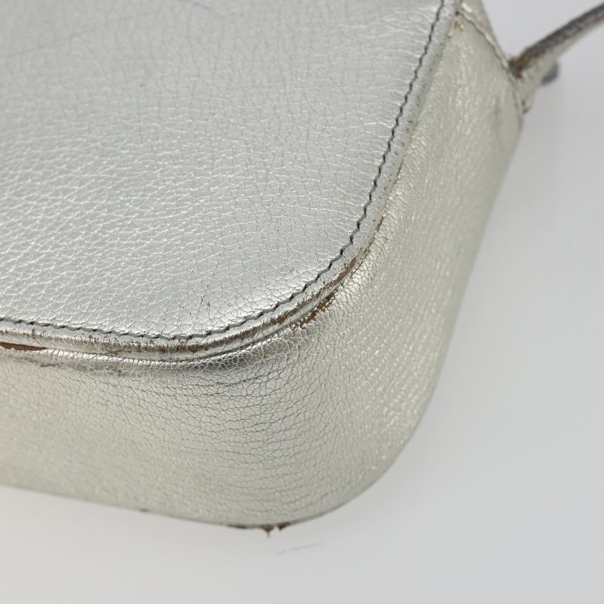 BALENCIAGA Camera Bag XS Every Day Bag Leather Silver 552372 Auth bs36305