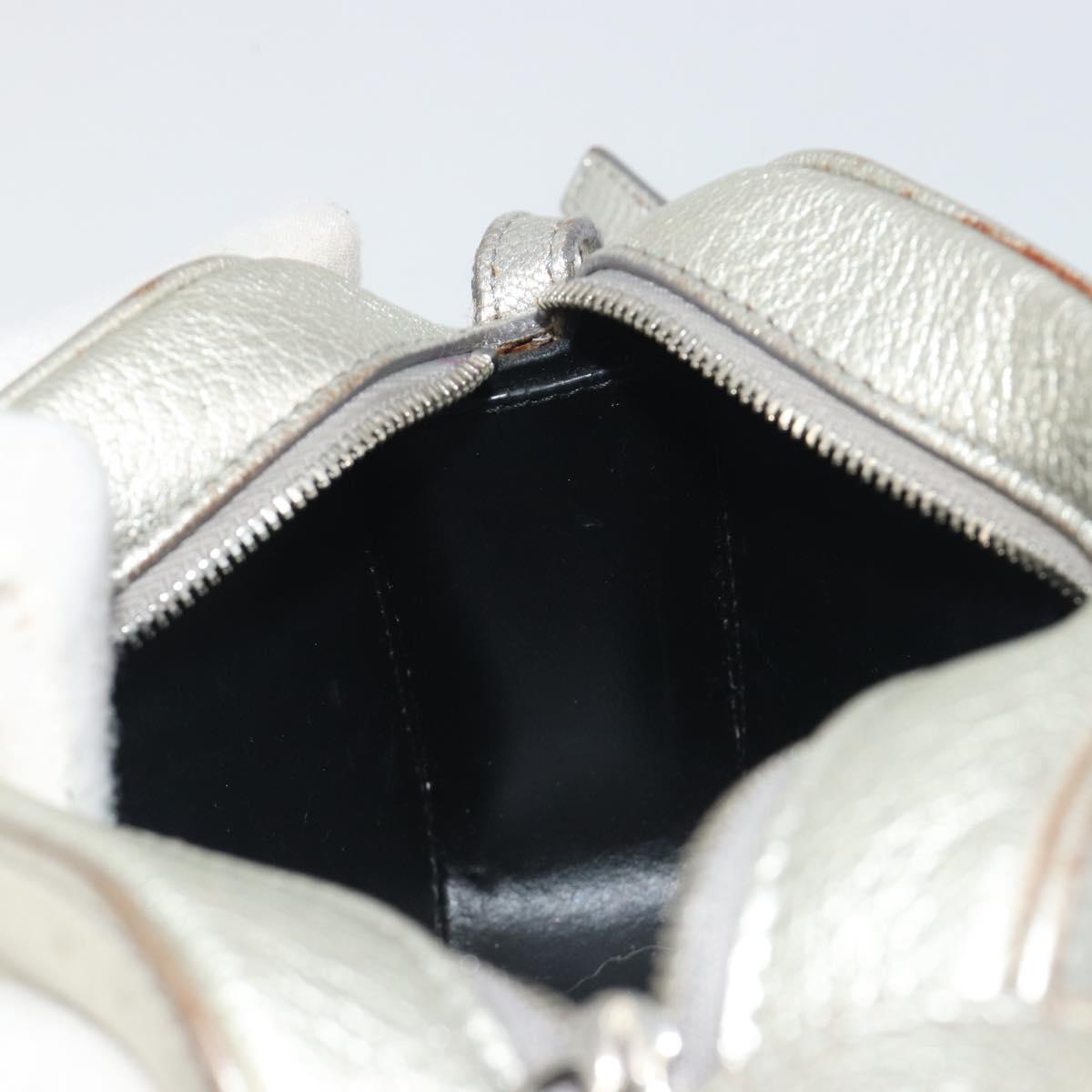 BALENCIAGA Camera Bag XS Every Day Bag Leather Silver 552372 Auth bs36305