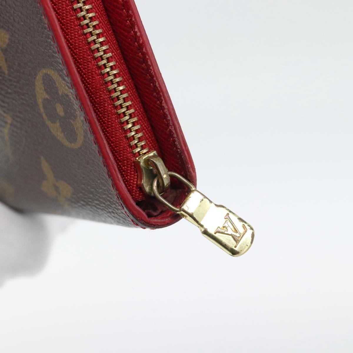 LOUIS VUITTON Monogram Cherry Porte Monnaie Zip Wallet M95006 LV Auth bs36316A