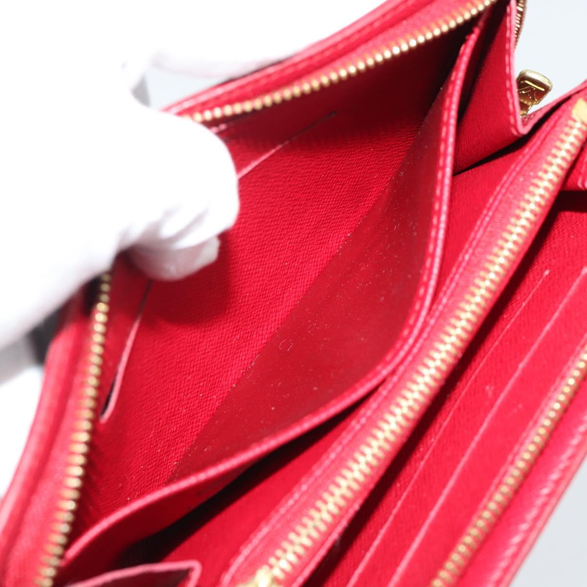 LOUIS VUITTON Monogram Cherry Porte Monnaie Zip Wallet M95006 LV Auth bs36316A