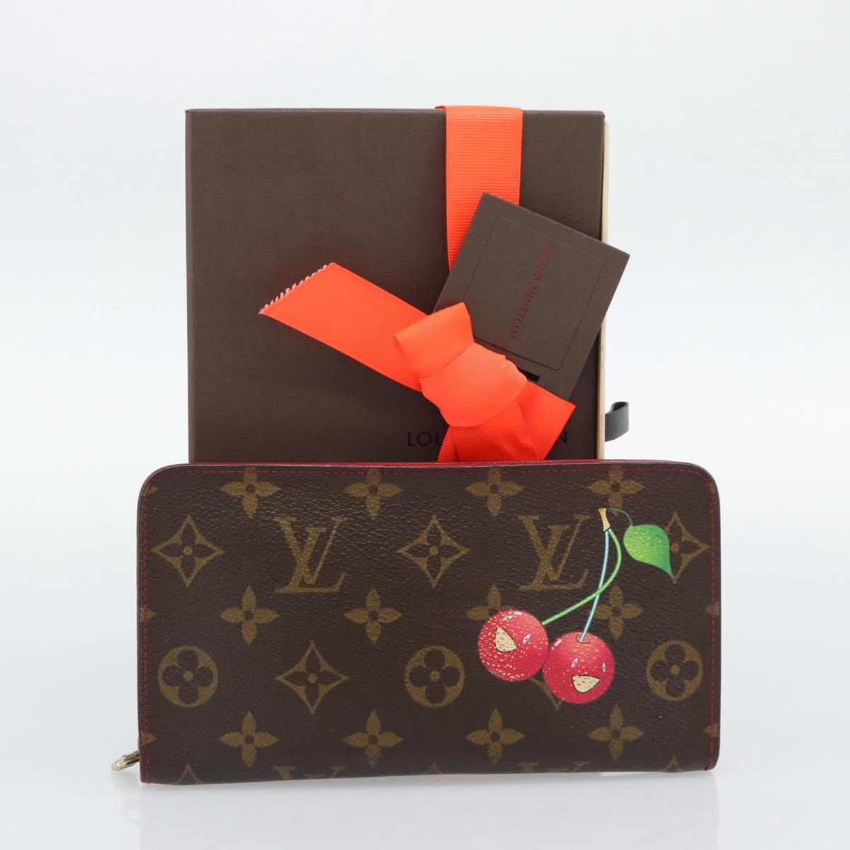 LOUIS VUITTON Monogram Cherry Porte Monnaie Zip Wallet M95006 LV Auth bs36316A