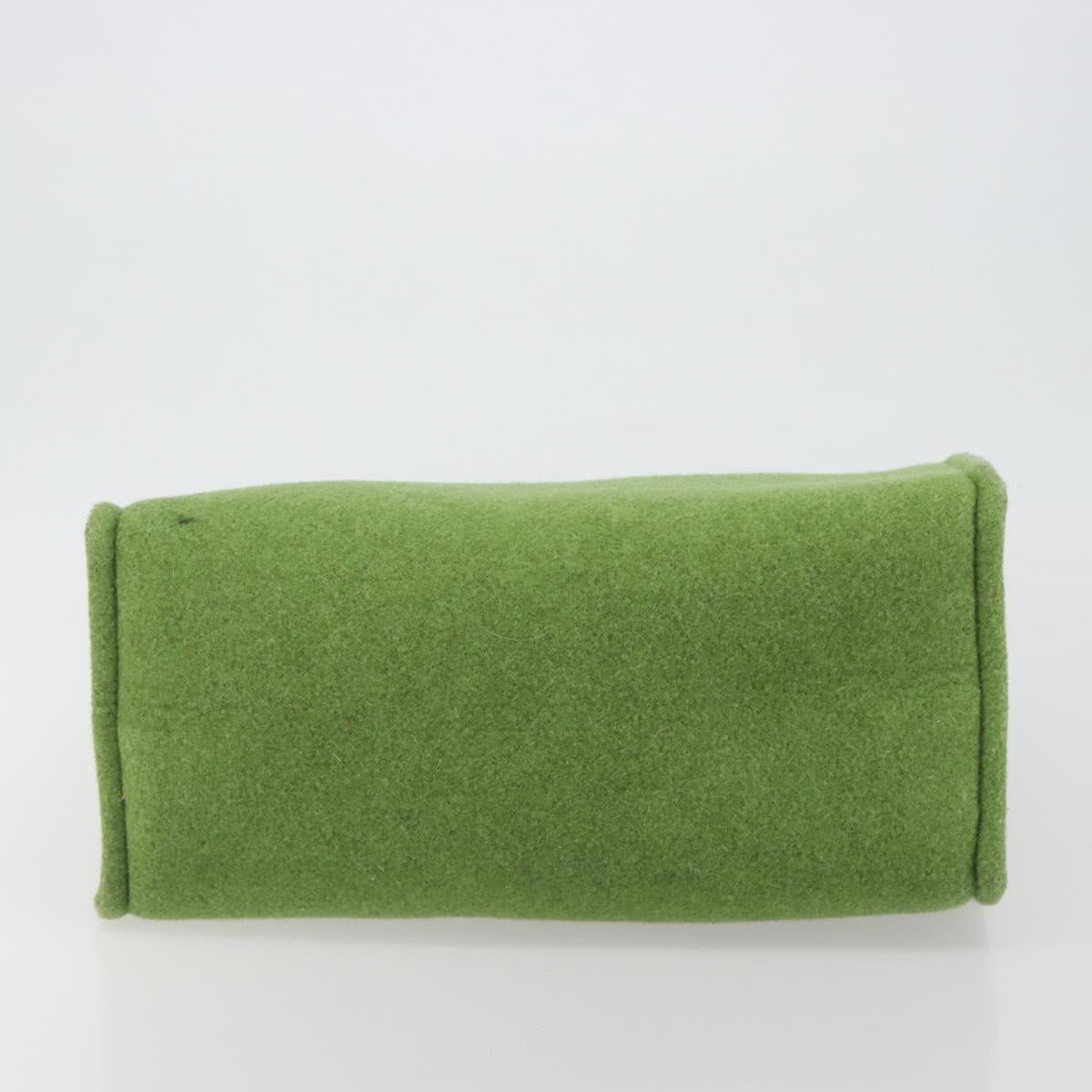 FENDI Tote Bag Wool Green Auth bs36321A