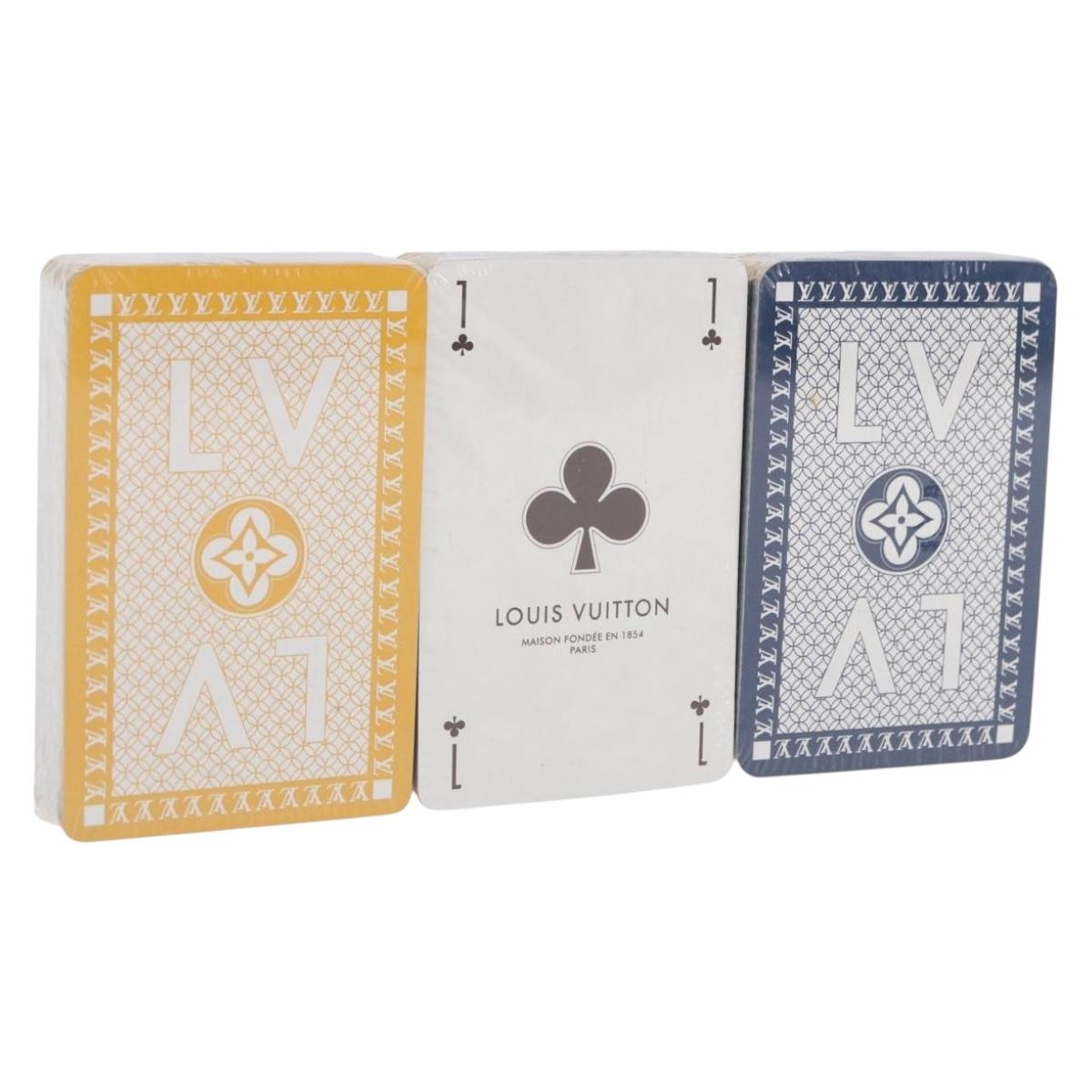 LOUIS VUITTON Cult Towaju Playing Cards Paper Red Yellow Blue LV Auth bs36324